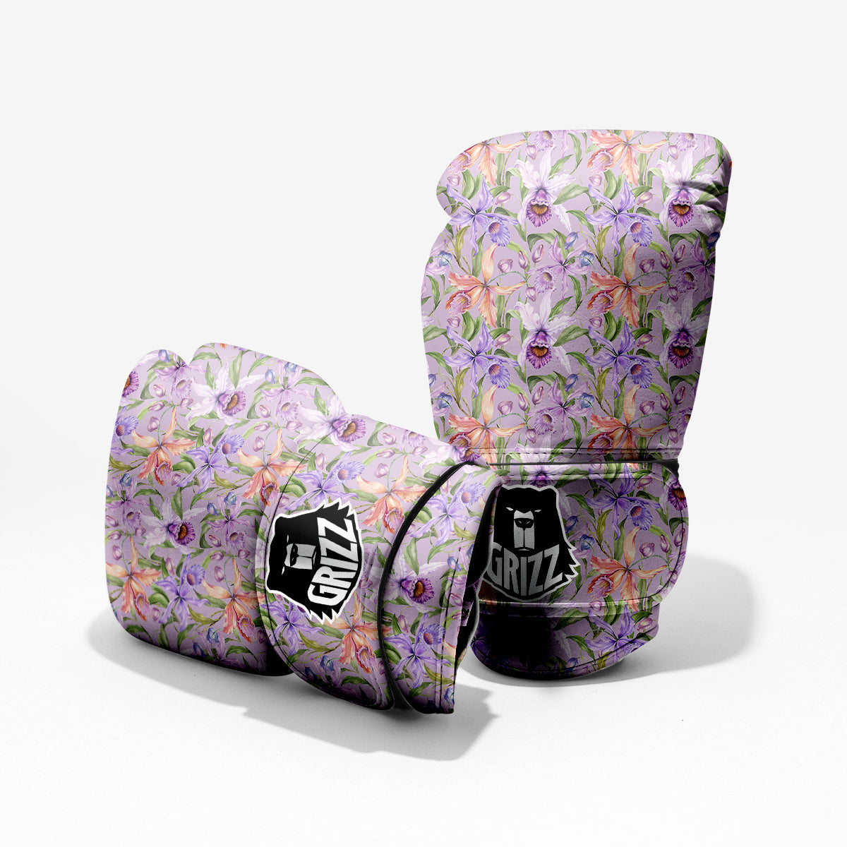 Cattleya Colorful Watercolor Print Pro Boxing Glove