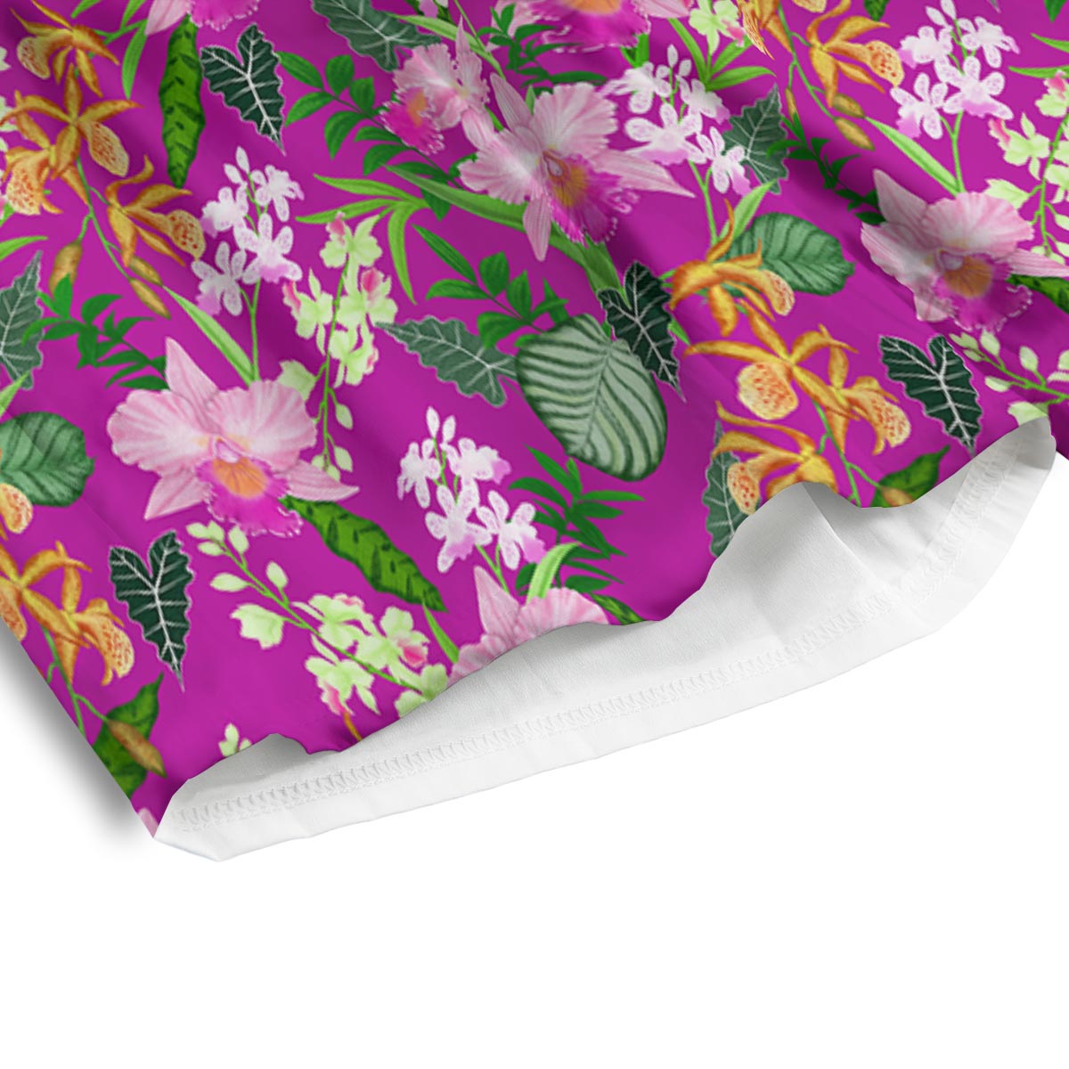 Cattleya Tropical Print Pattern Men's Athletic Shorts
