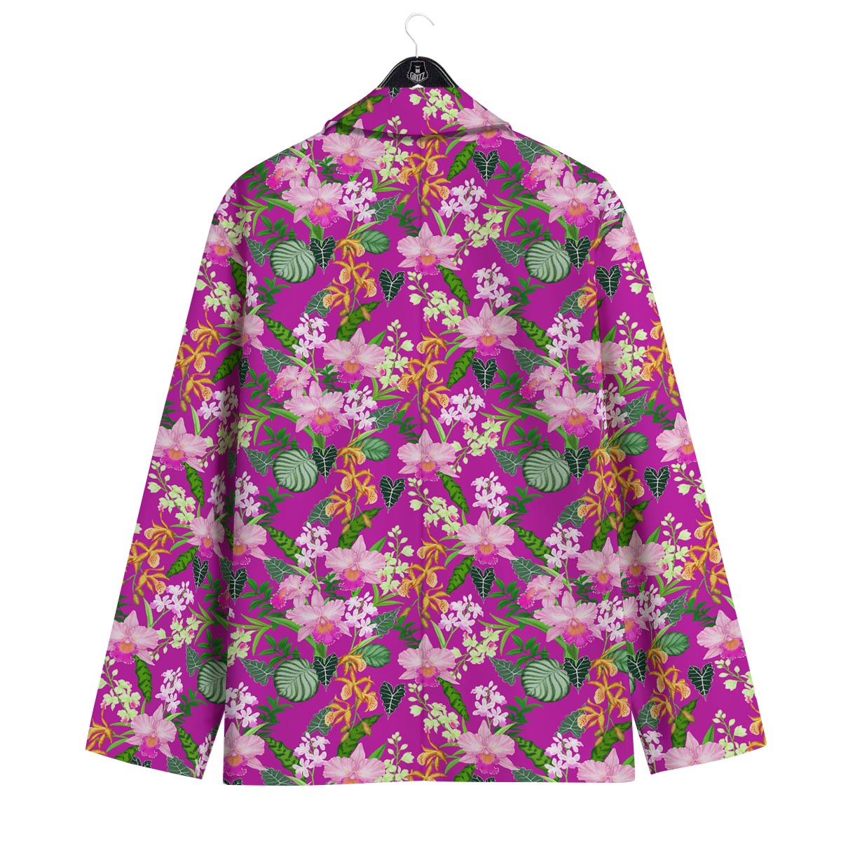 Cattleya Tropical Print Pattern Men's Sport Coat-grizzshop