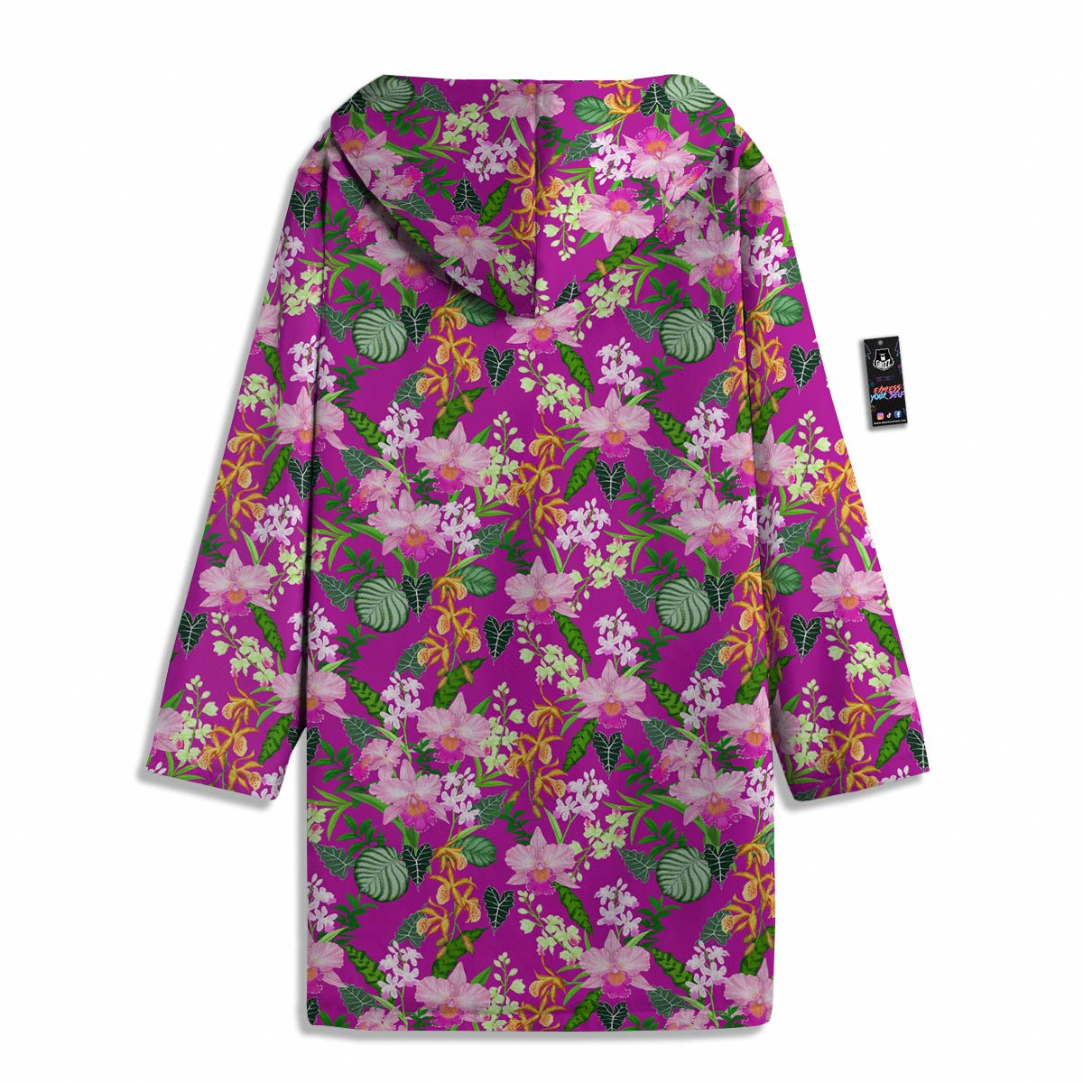 Cattleya Tropical Print Pattern Men's Windbreaker Jacket-grizzshop