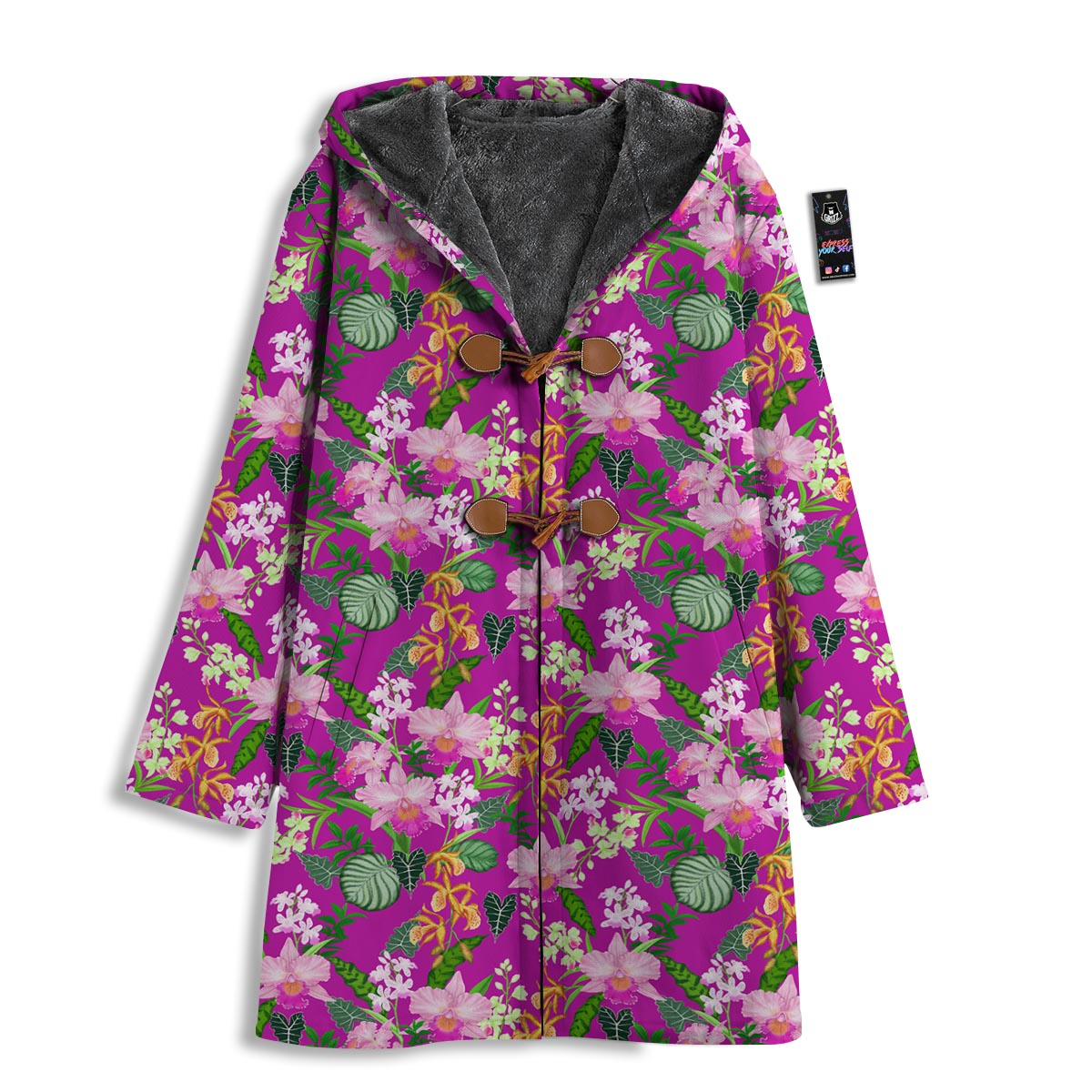 Cattleya Tropical Print Pattern Men's Windbreaker Jacket-grizzshop