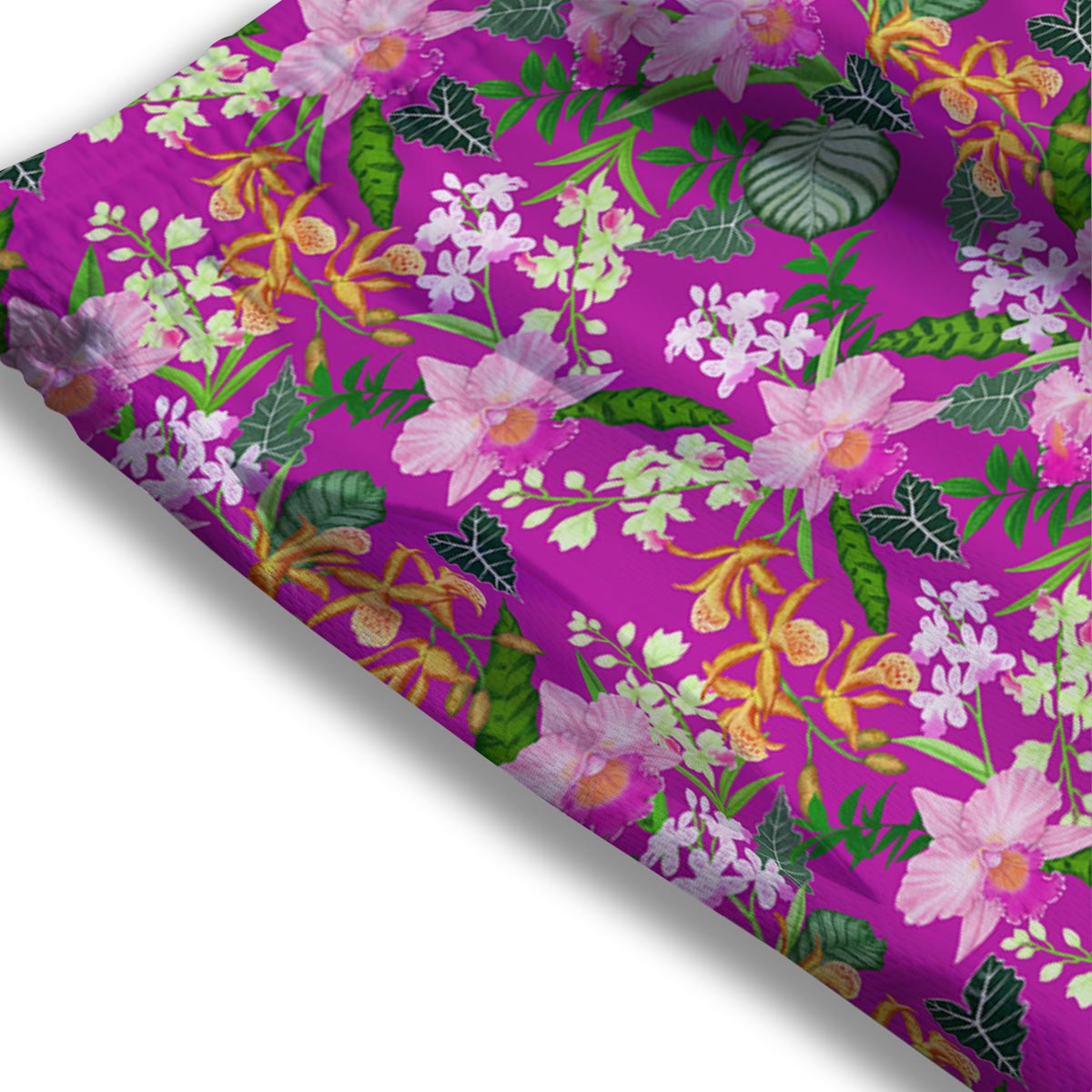 Cattleya Tropical Print Pattern Mesh Shorts