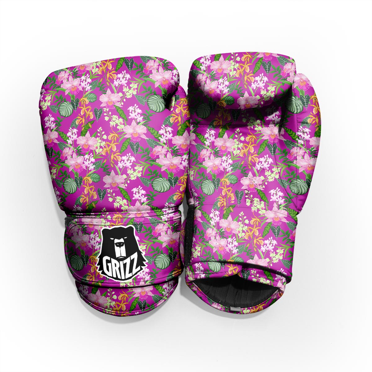 Cattleya Tropical Print Pattern Pro Boxing Glove