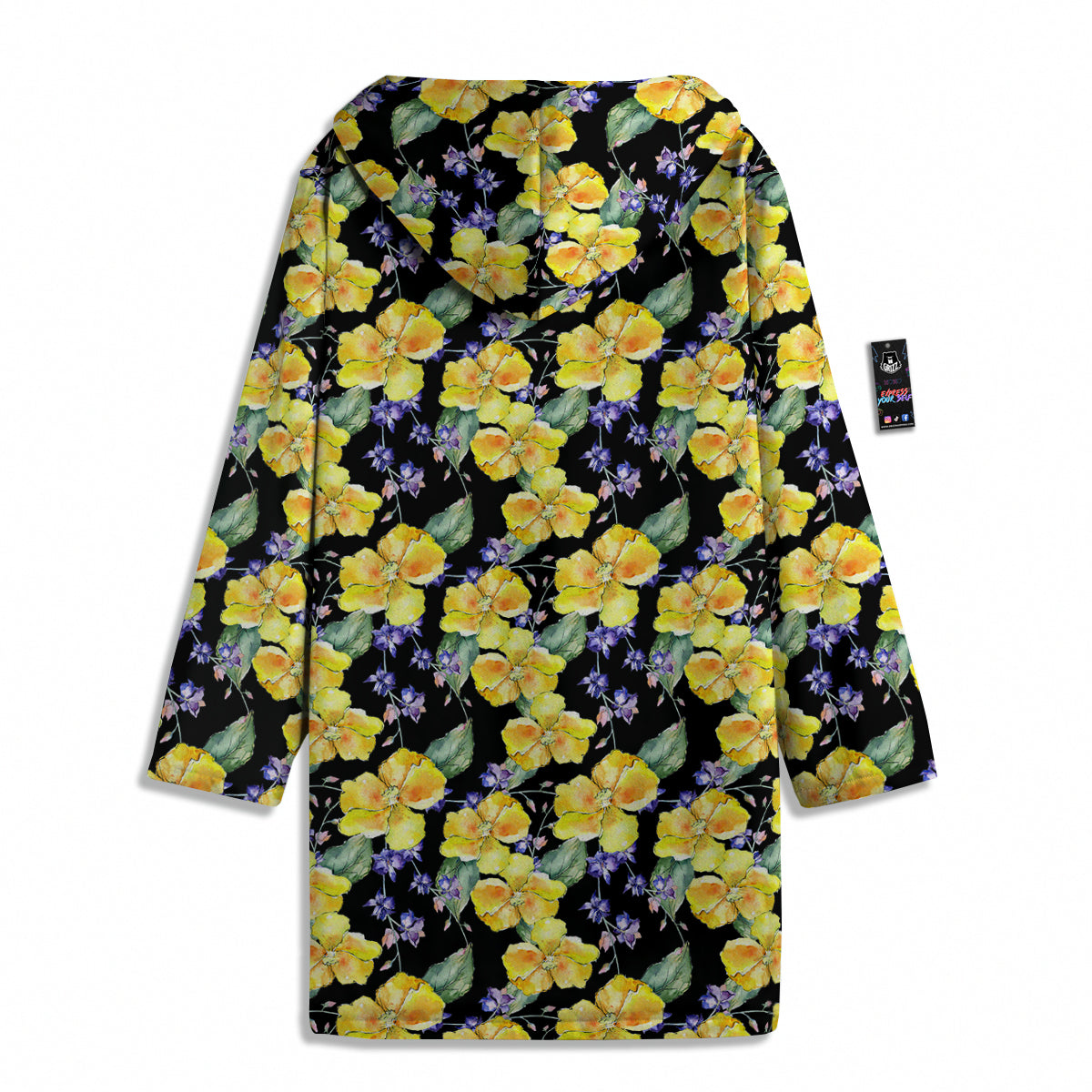 Cattleya Watercolor Print Pattern Men's Windbreaker Jacket-grizzshop