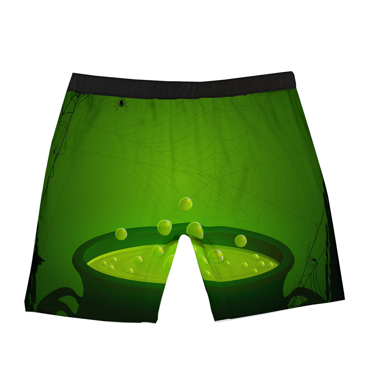 Cauldron And Witch Halloween Print Boxer Briefs-grizzshop