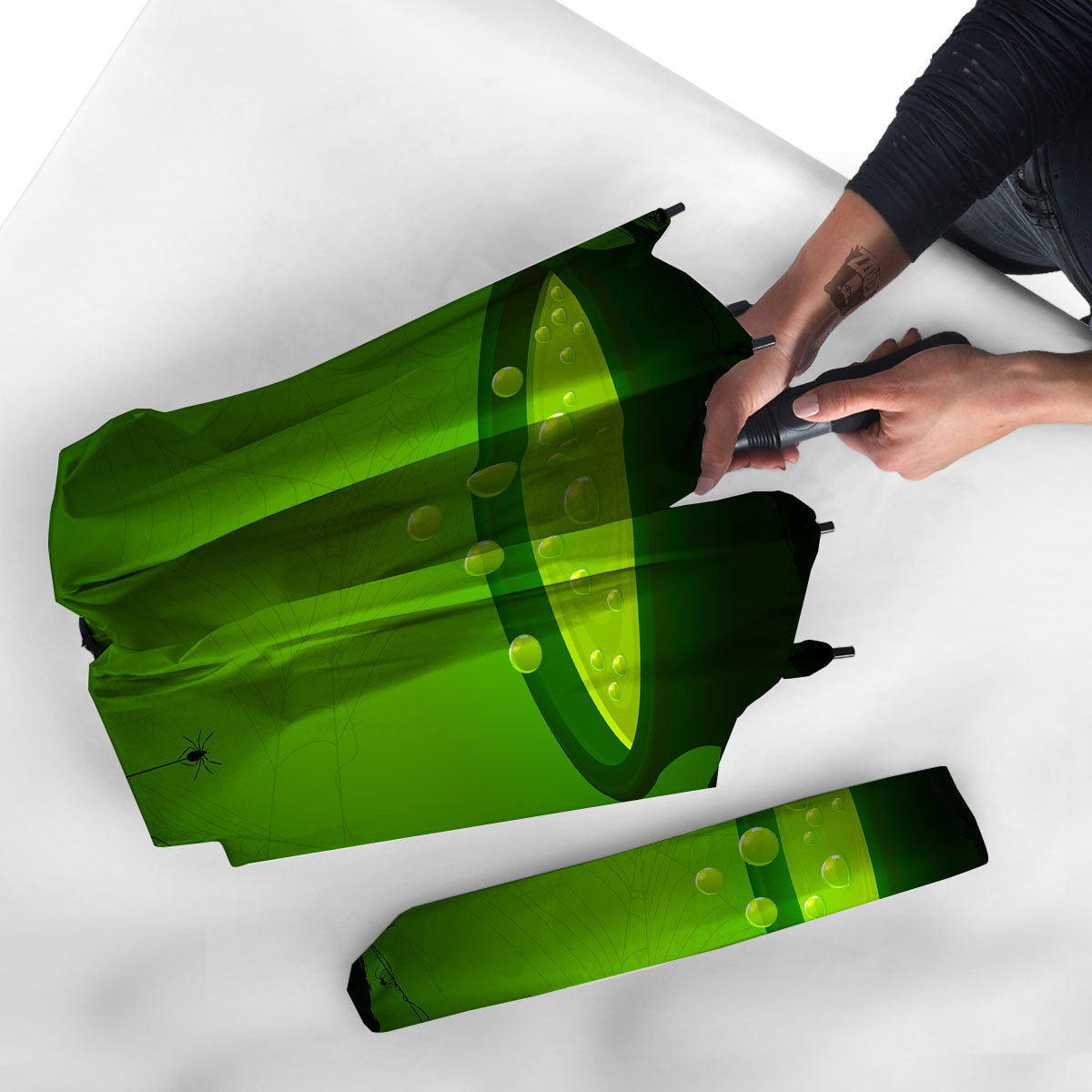 Cauldron And Witch Halloween Print Umbrella-grizzshop