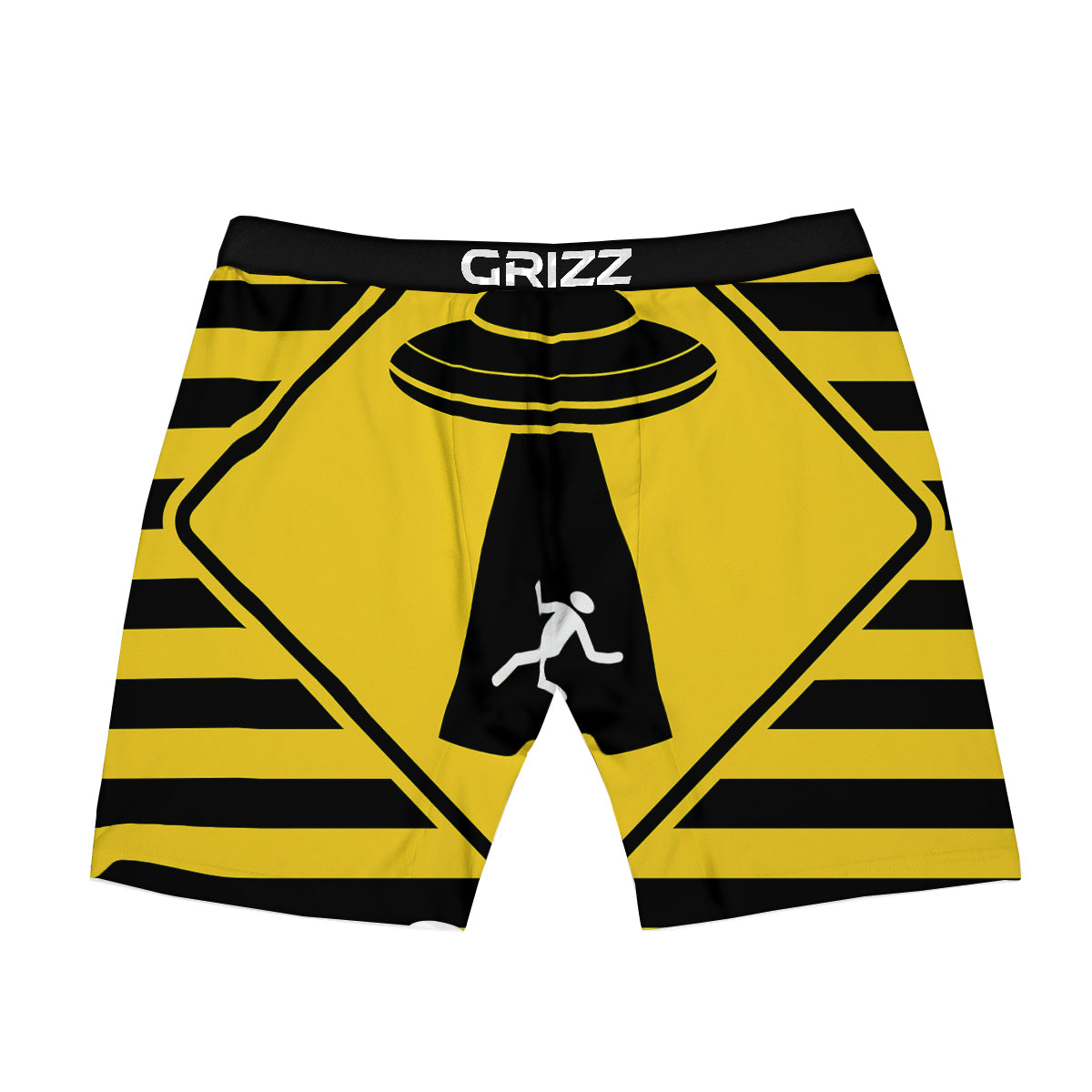 Caution Alien Abduction Warning Sign Print Boxer Briefs-grizzshop