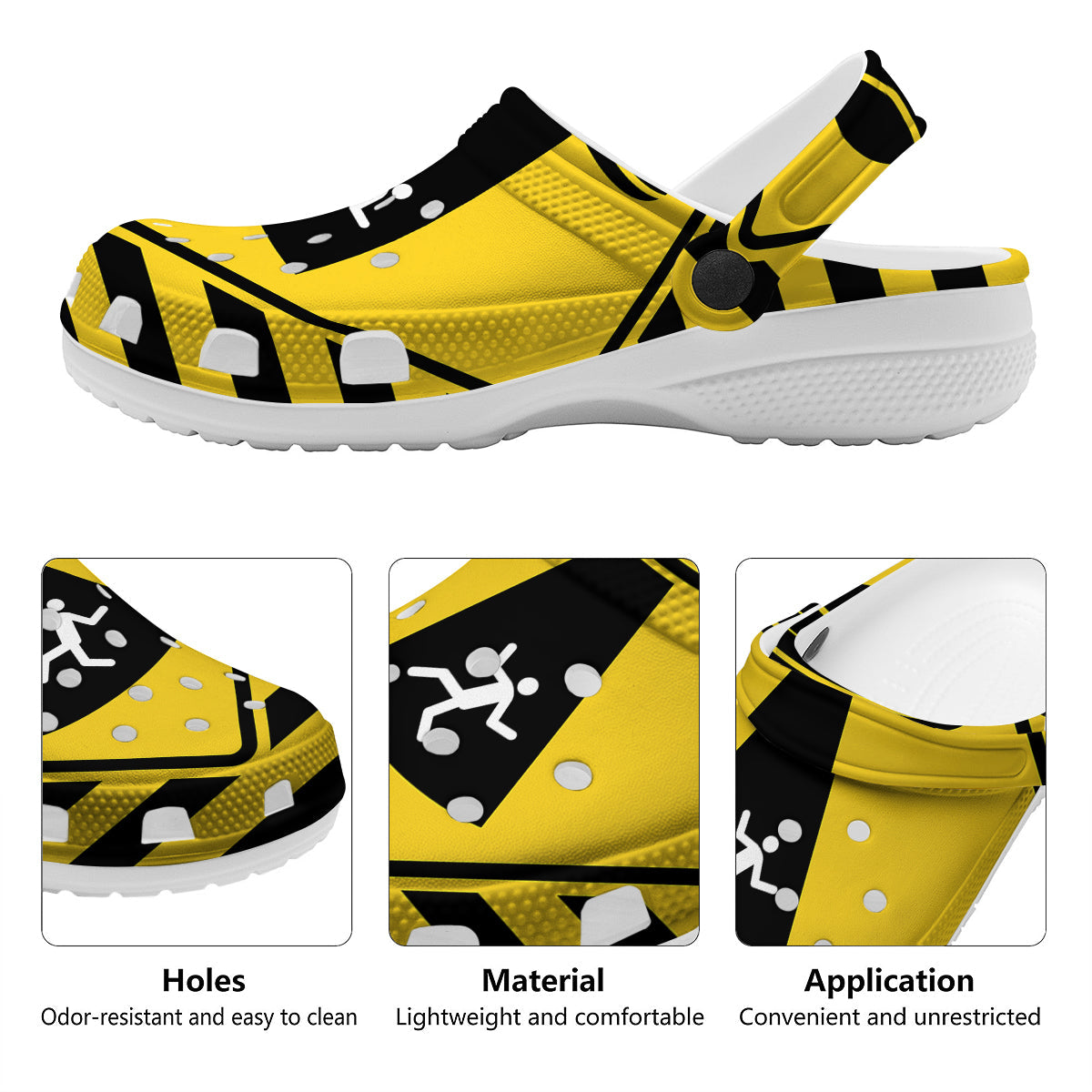 Caution Alien Abduction Warning Sign Print Clog-grizzshop
