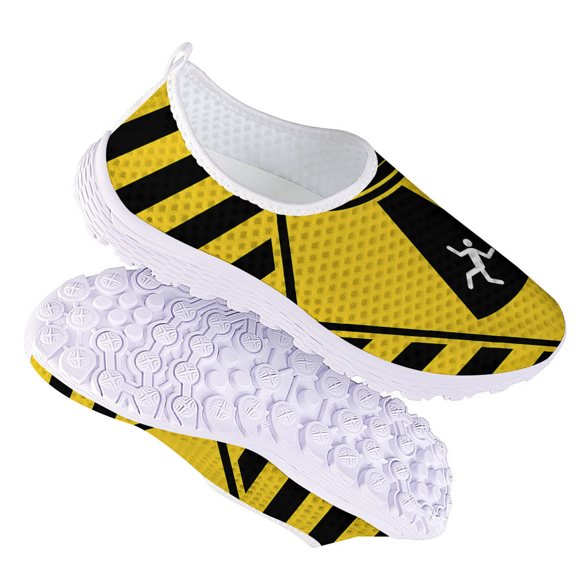 Caution Alien Abduction Warning Sign Print Nurse Shoes-grizzshop