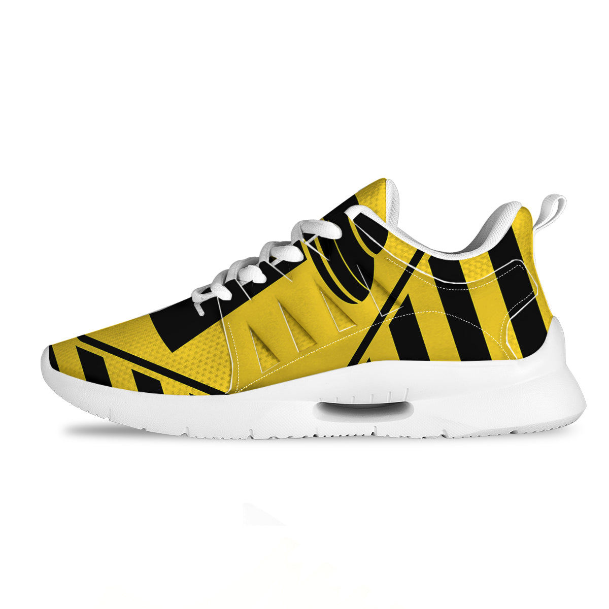 Caution Alien Abduction Warning Sign Print Tennis Shoes-grizzshop