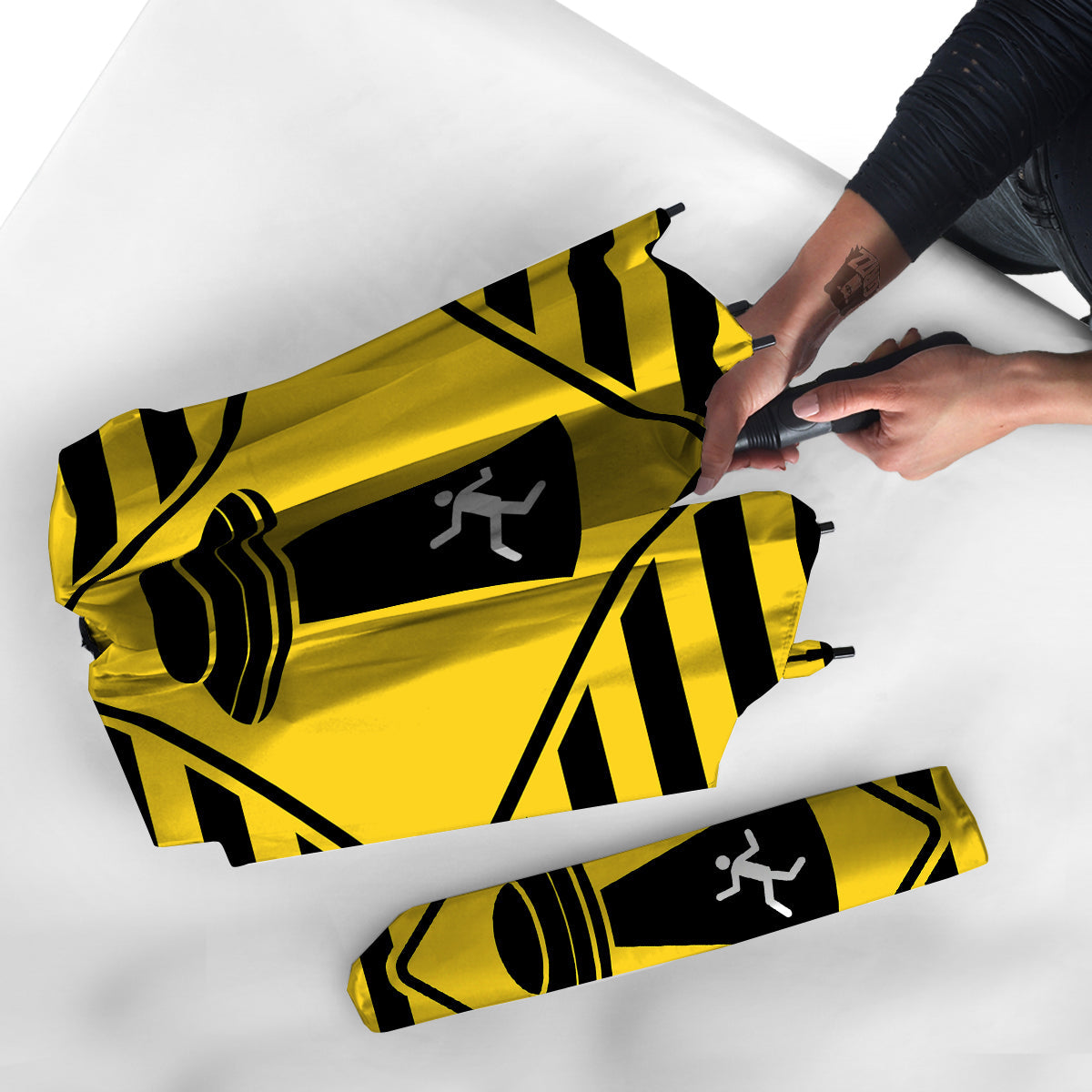 Caution Alien Abduction Warning Sign Print Umbrella-grizzshop