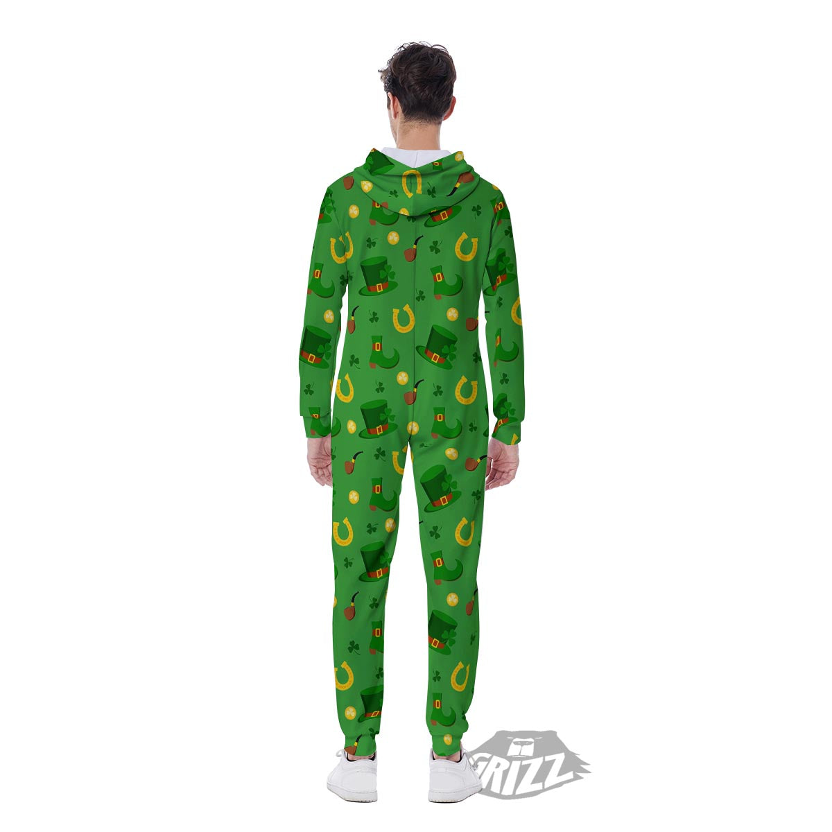 Celebration Saint Patrick's Day Print Pattern Men's Jumpsuit-grizzshop