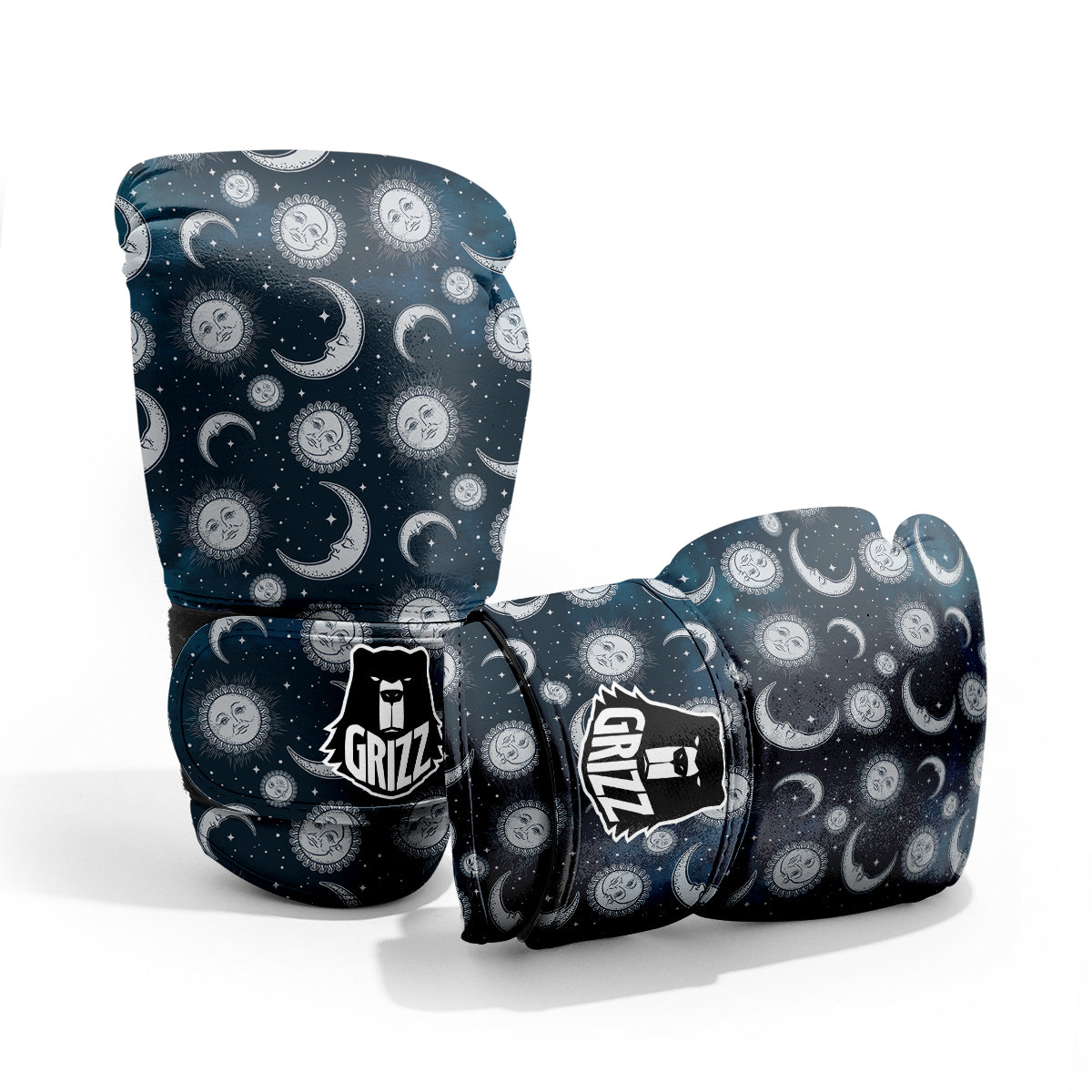 Celestial Blue And White Print Pattern Pro Boxing Glove