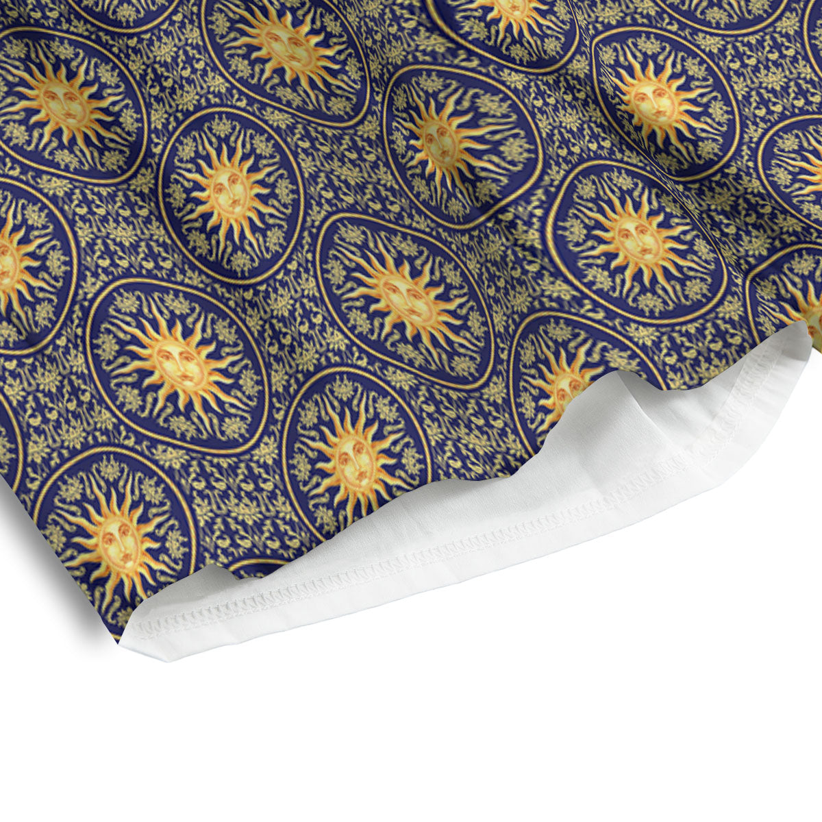 Celestial Gold And Blue Print Pattern Men's Athletic Shorts