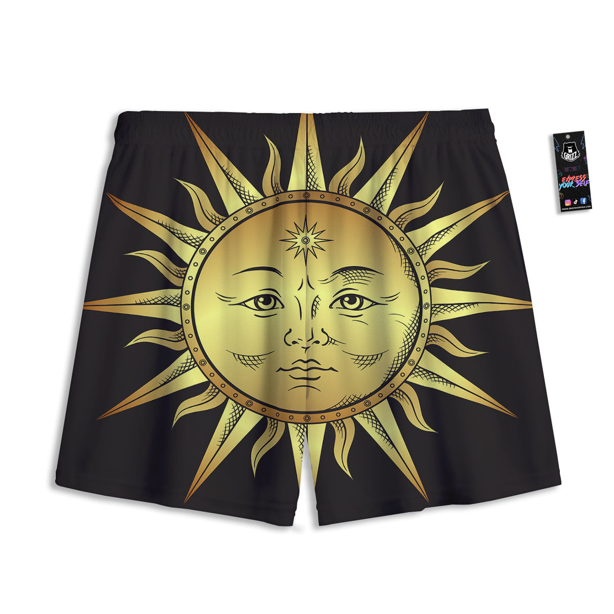 Donut Graffiti Print Pattern Mesh Shorts