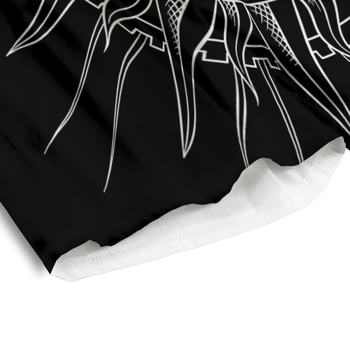 Celestial Sun White And Black Print Men's Athletic Shorts