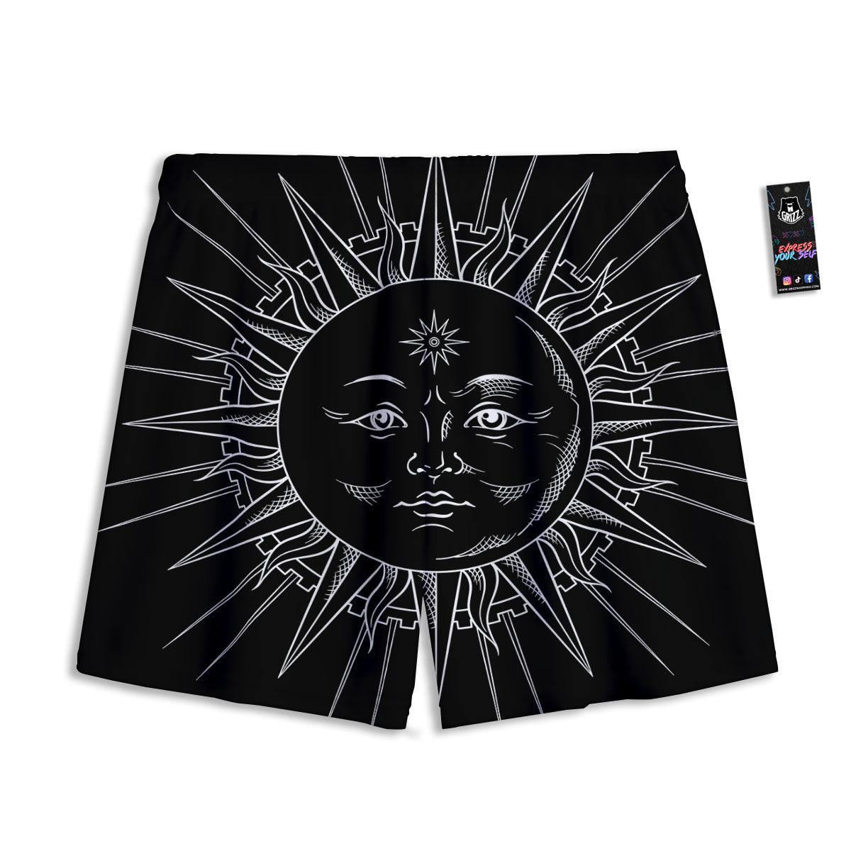 Donut Striped Green Print Pattern Mesh Shorts