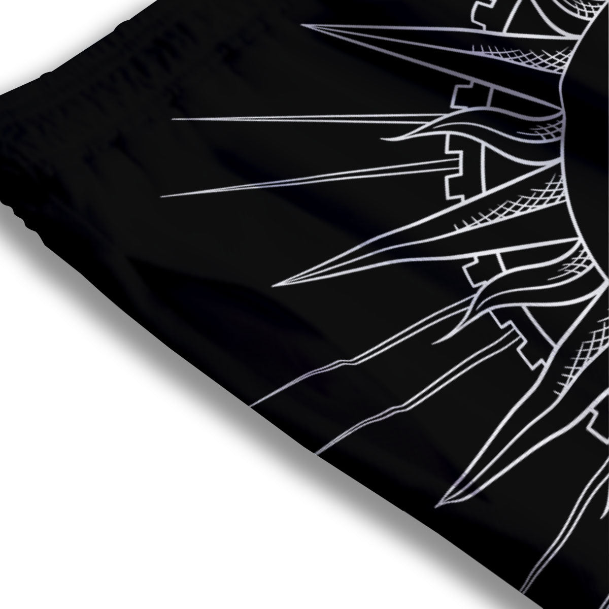 Donut Striped Green Print Pattern Mesh Shorts