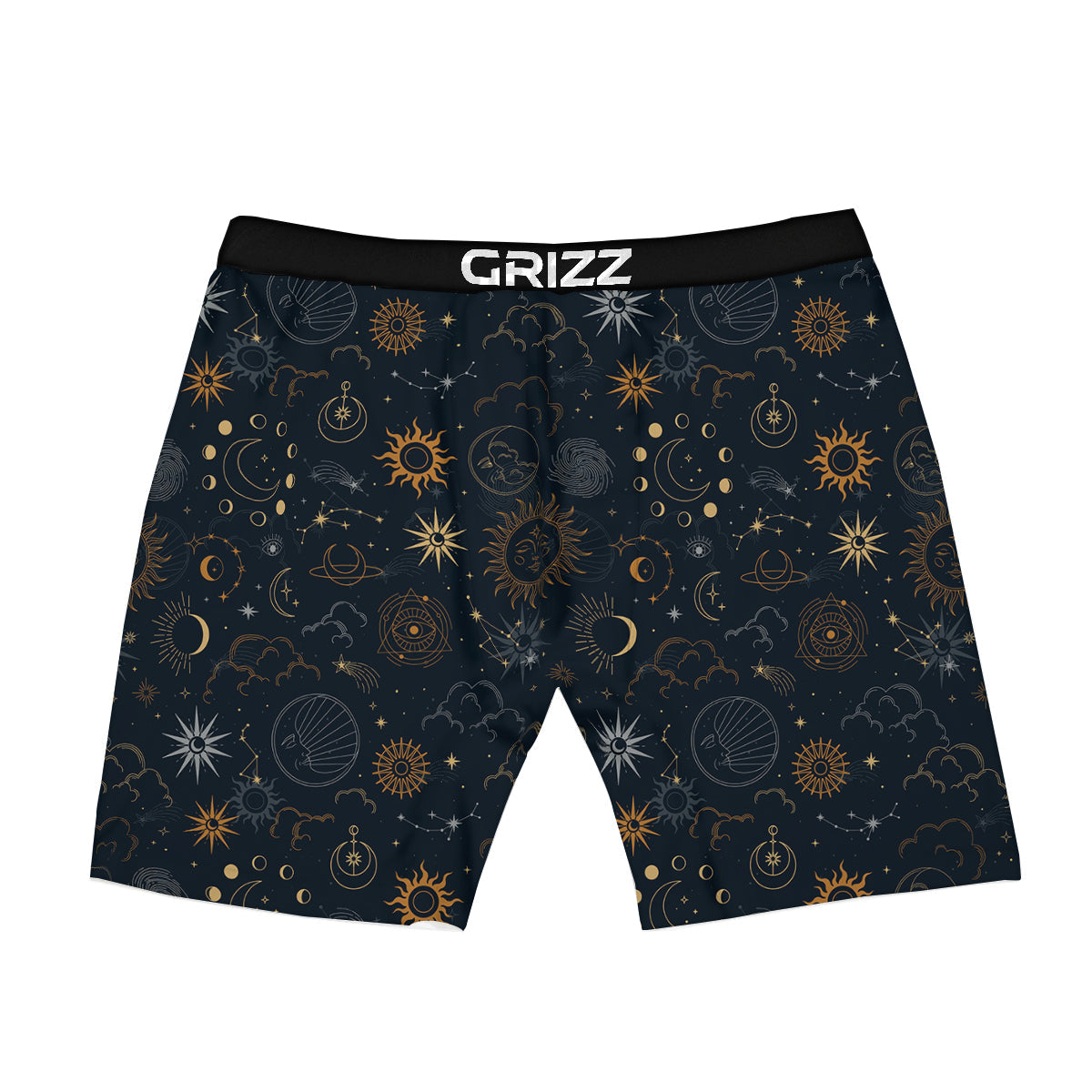 Celestial Vintage Print Pattern Boxer Briefs-grizzshop