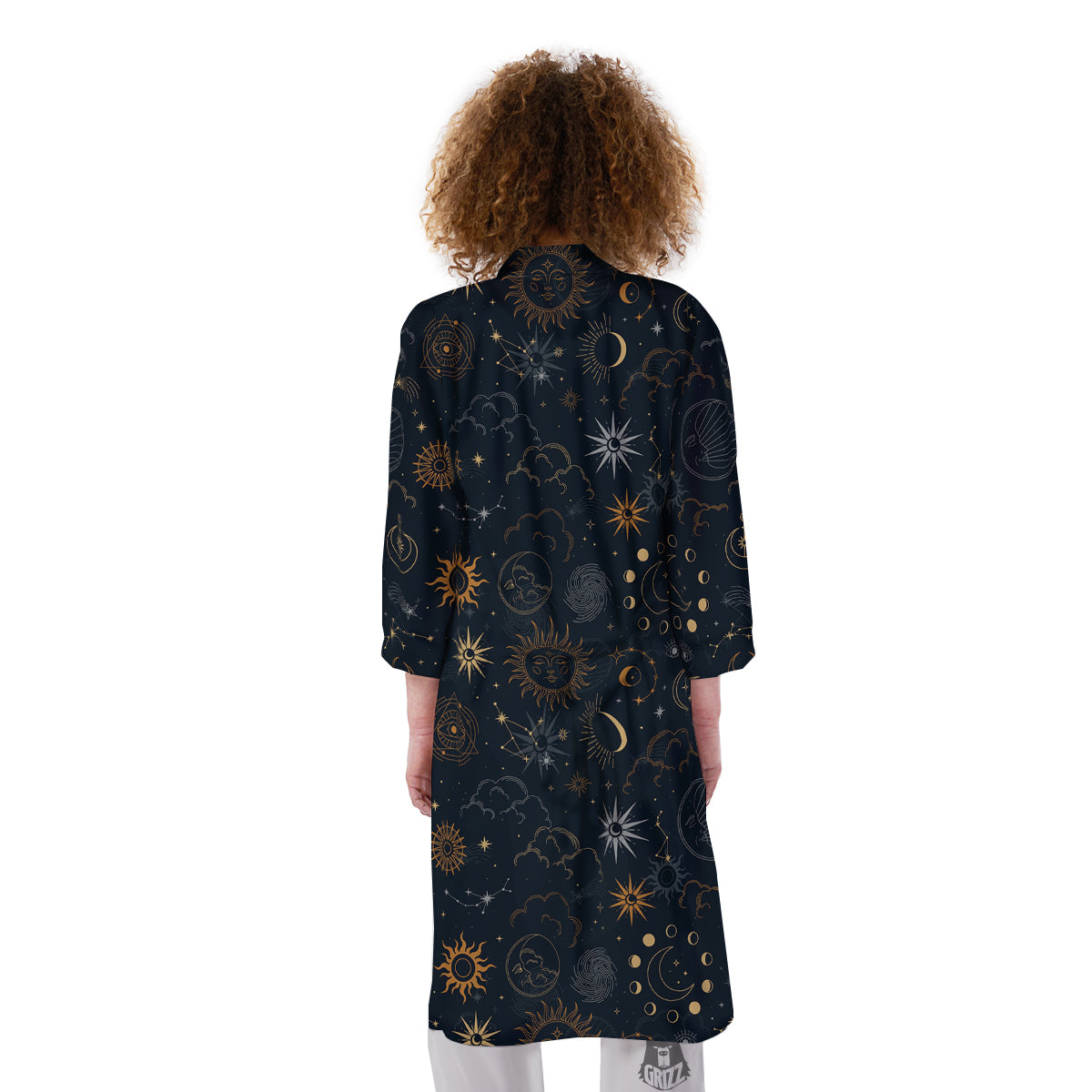 Celestial Vintage Print Pattern Kimono-grizzshop