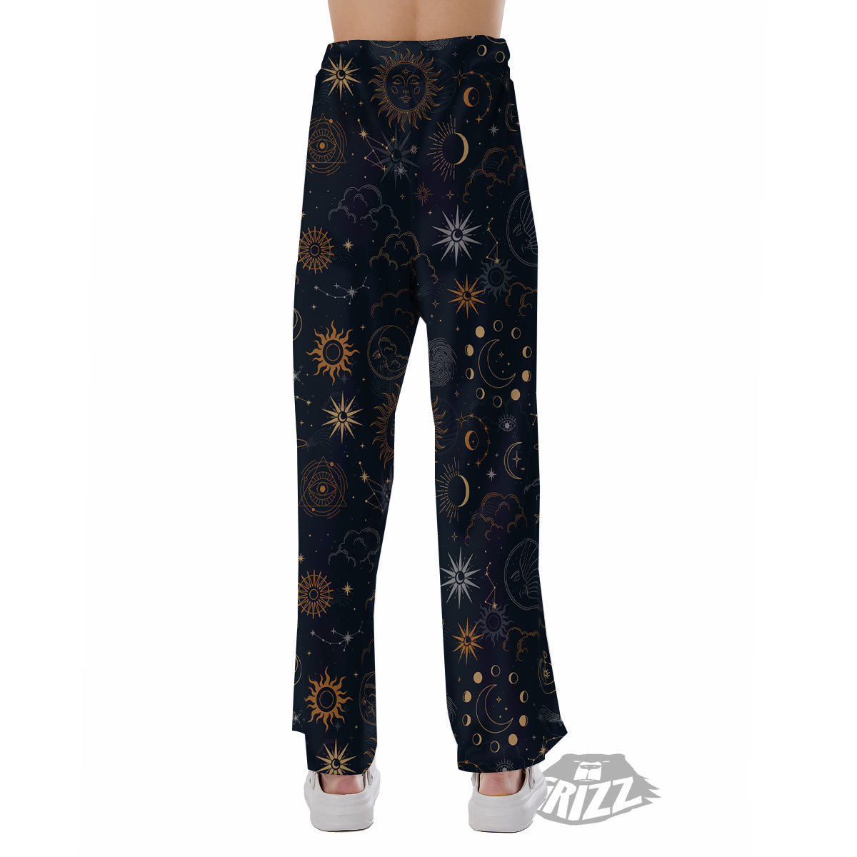 Celestial Vintage Print Pattern Pajama Pants-grizzshop