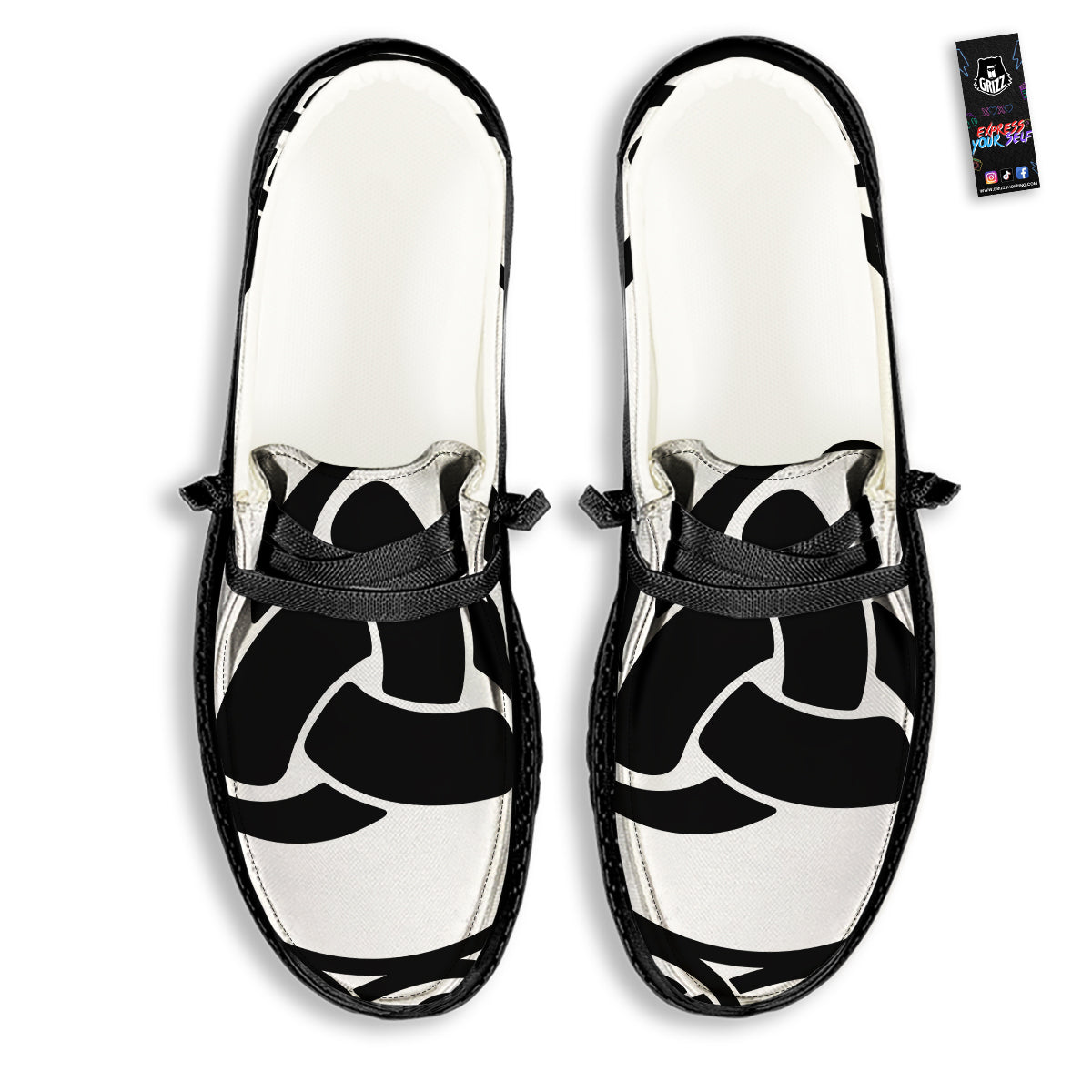 Celtic Endless Knot Symbols Print Black Loafers-grizzshop