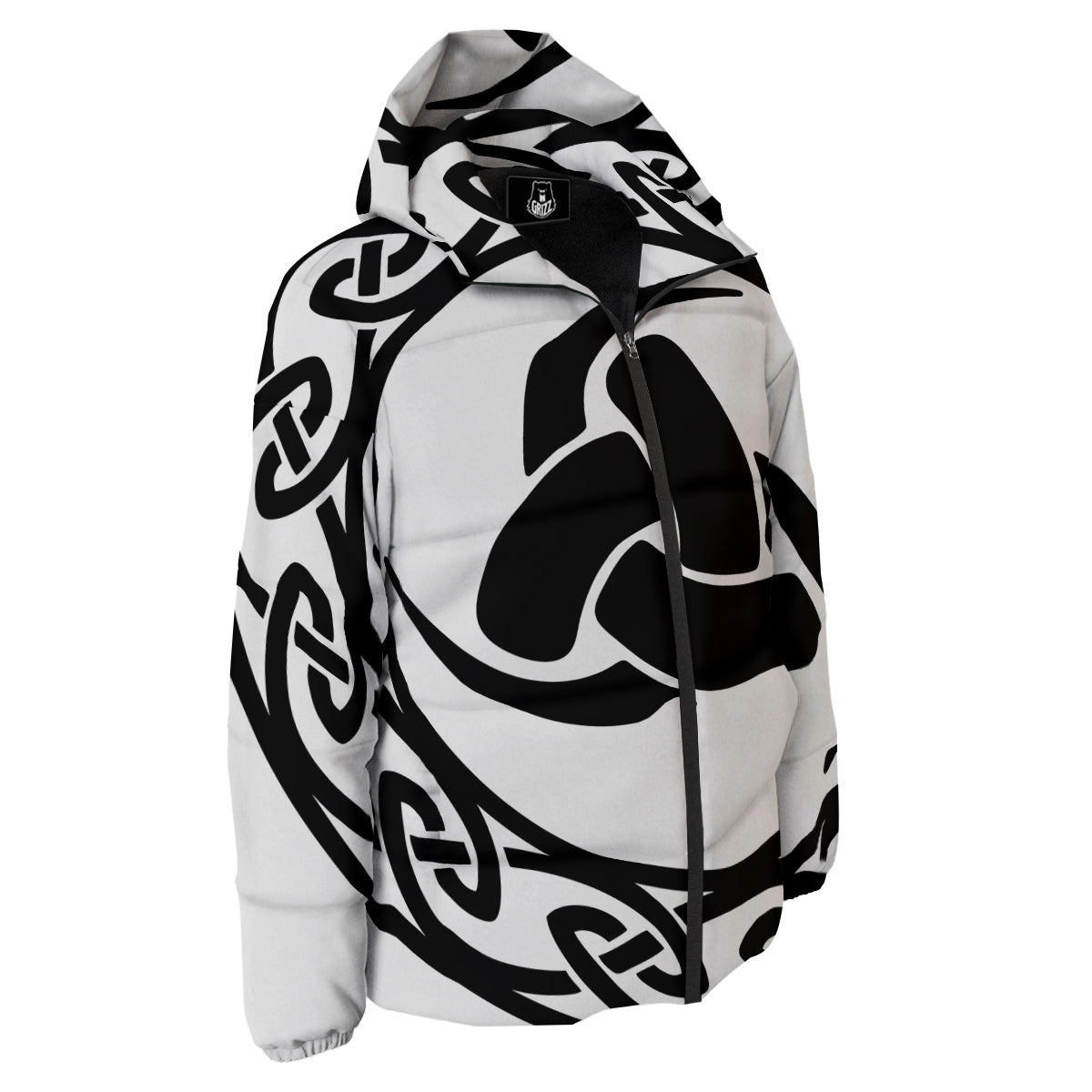 Celtic Endless Knot Symbols Print Down Jacket-grizzshop