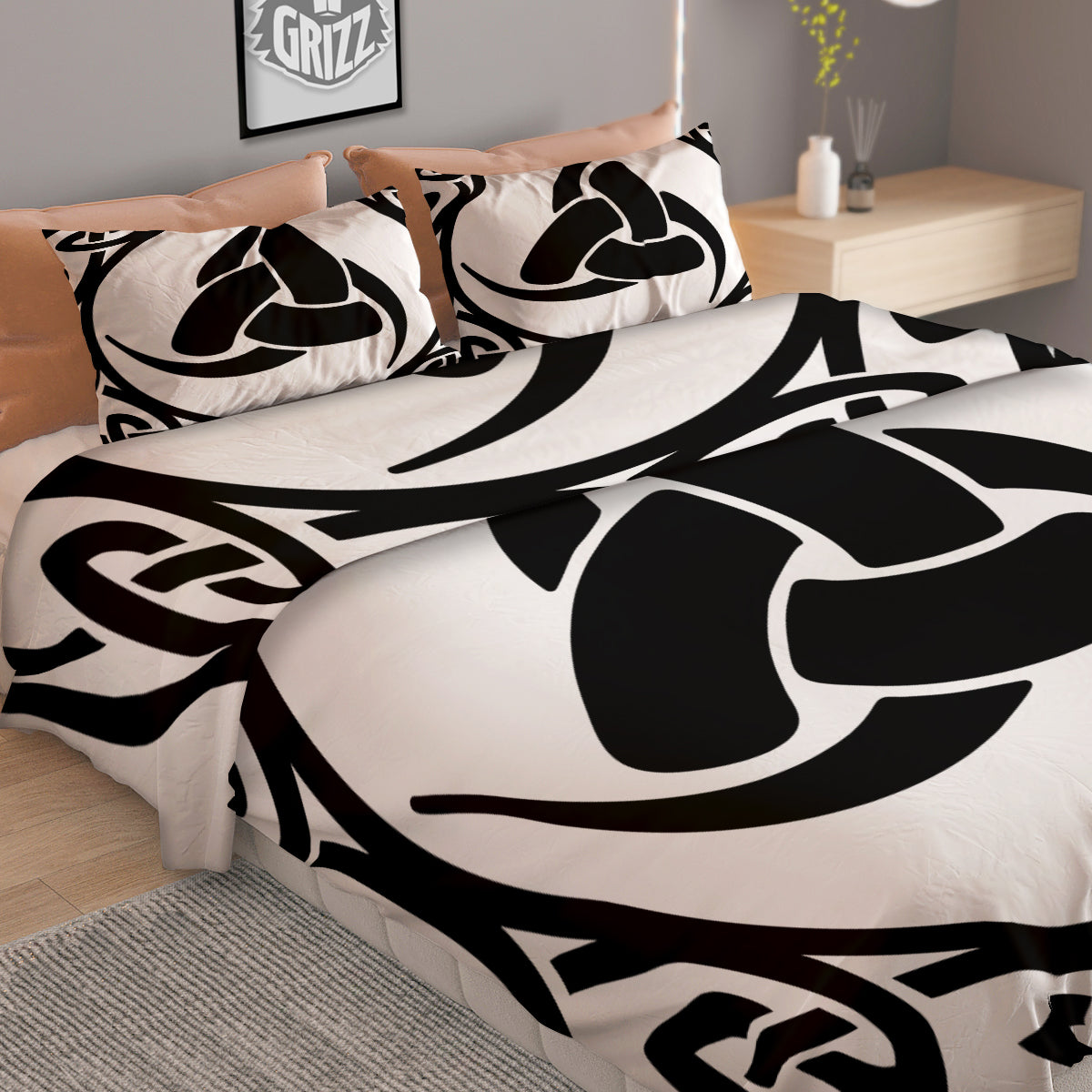 Celtic Endless Knot Symbols Print Duvet Cover Bedding Set