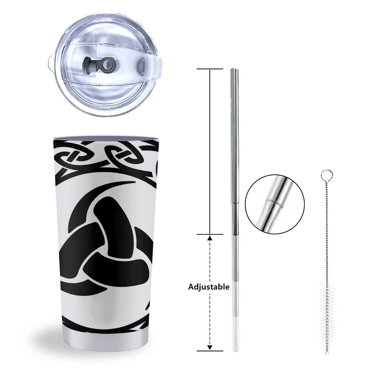 Celtic Endless Knot Symbols Print Tumbler-grizzshop