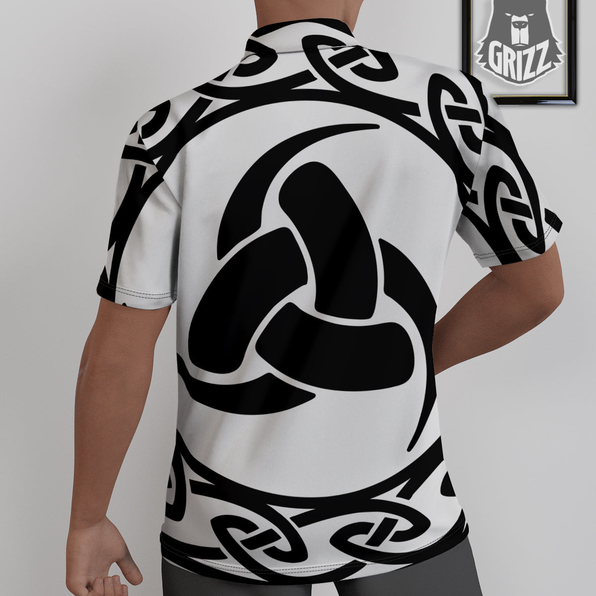 Celtic Endless Knot Symbols Print Untucked Shirts-grizzshop
