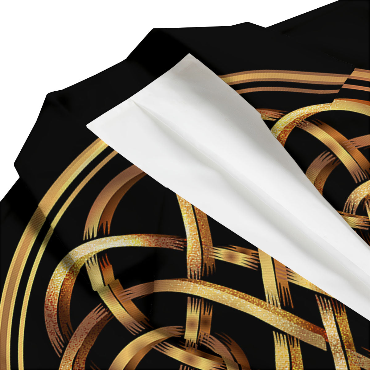 Celtic Knot Golden Print Men's Blazer-grizzshop