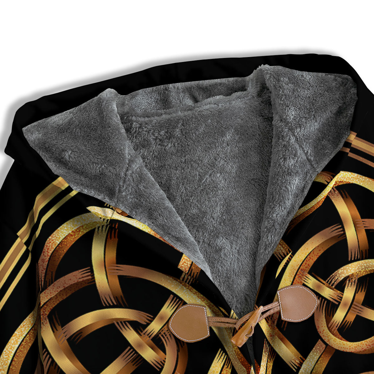 Celtic Knot Golden Print Men's Windbreaker Jacket-grizzshop