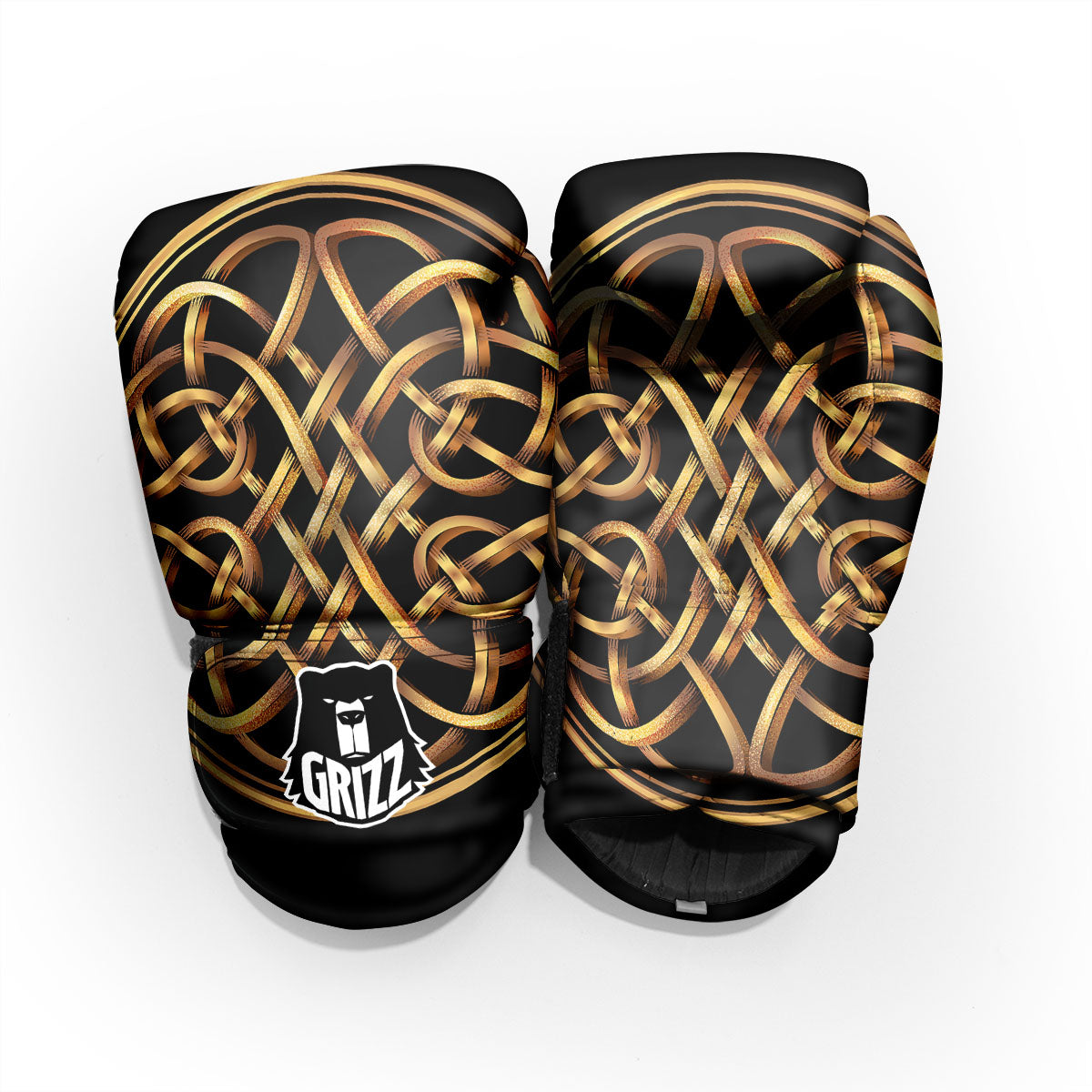 Celtic Knot Golden Print Pro Boxing Glove