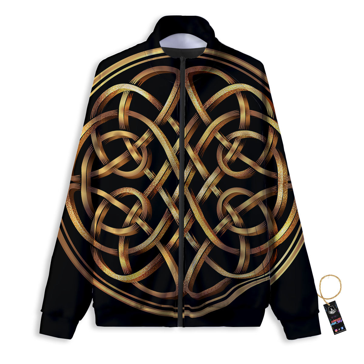 Celtic Knot Golden Print Track Jacket-grizzshop