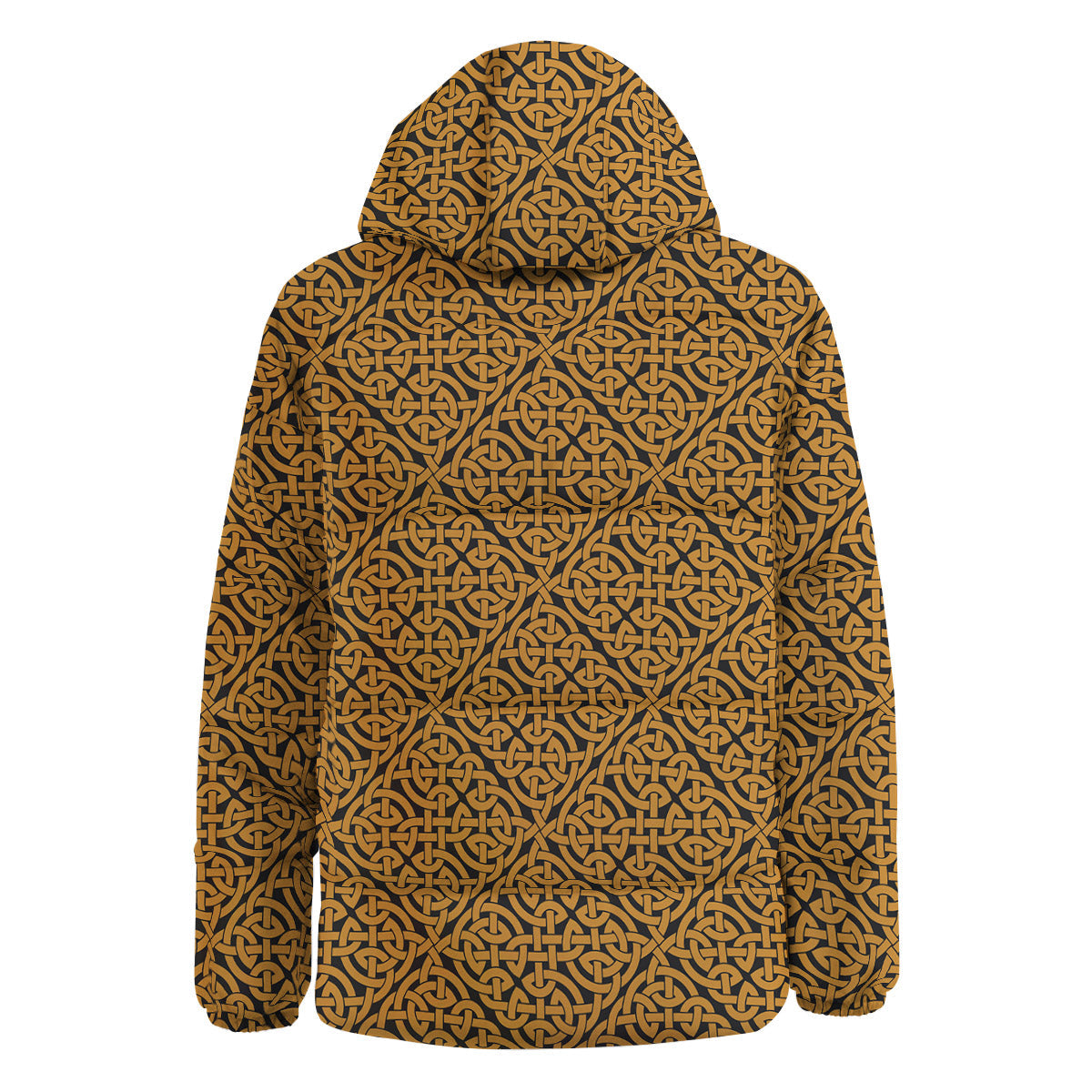Celtic Knot Print Pattern Down Jacket-grizzshop