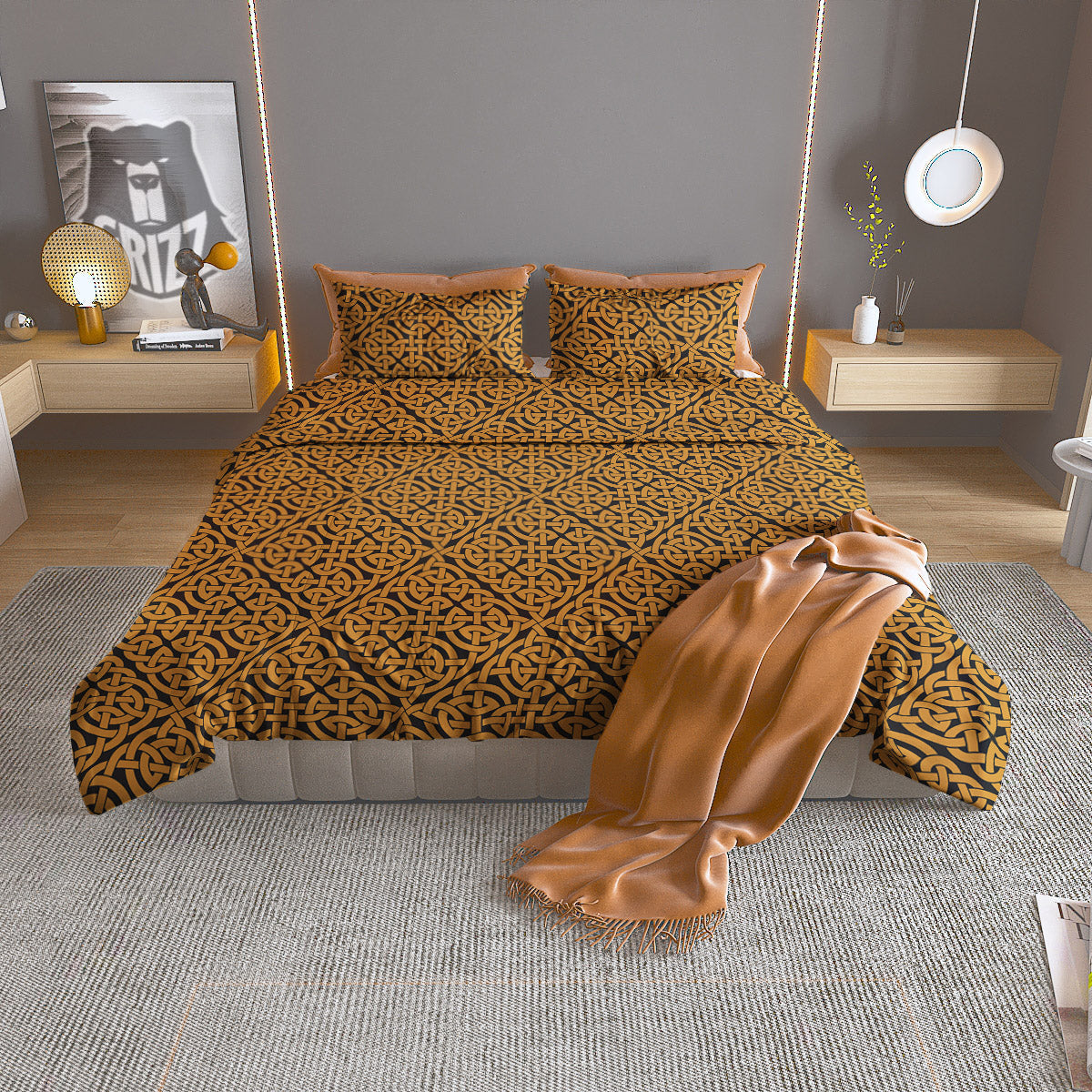 Crab Cute Print Pattern Duvet Cover Bedding Set