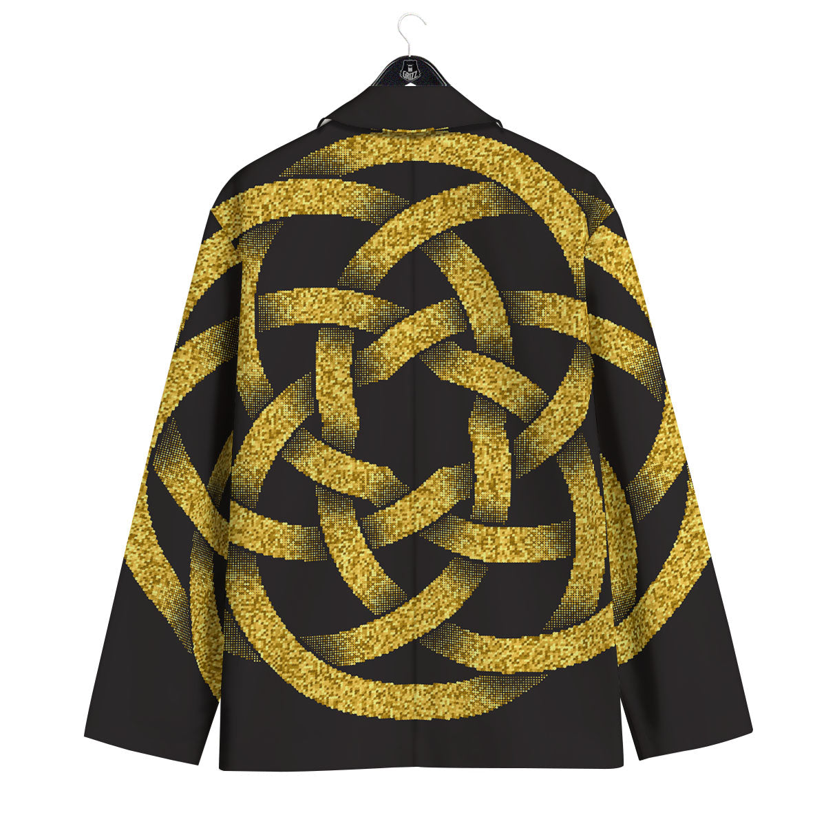 Celtic Knot Symbol Gold Circle Print Men's Sport Coat-grizzshop