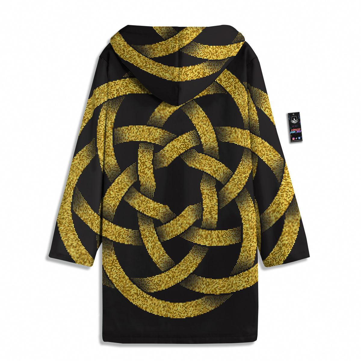 Celtic Knot Symbol Gold Circle Print Men's Windbreaker Jacket-grizzshop