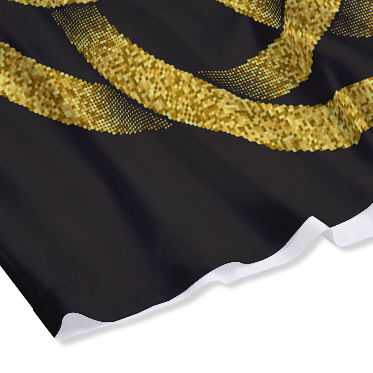 Celtic Knot Symbol Gold Circle Print Mesh Shorts