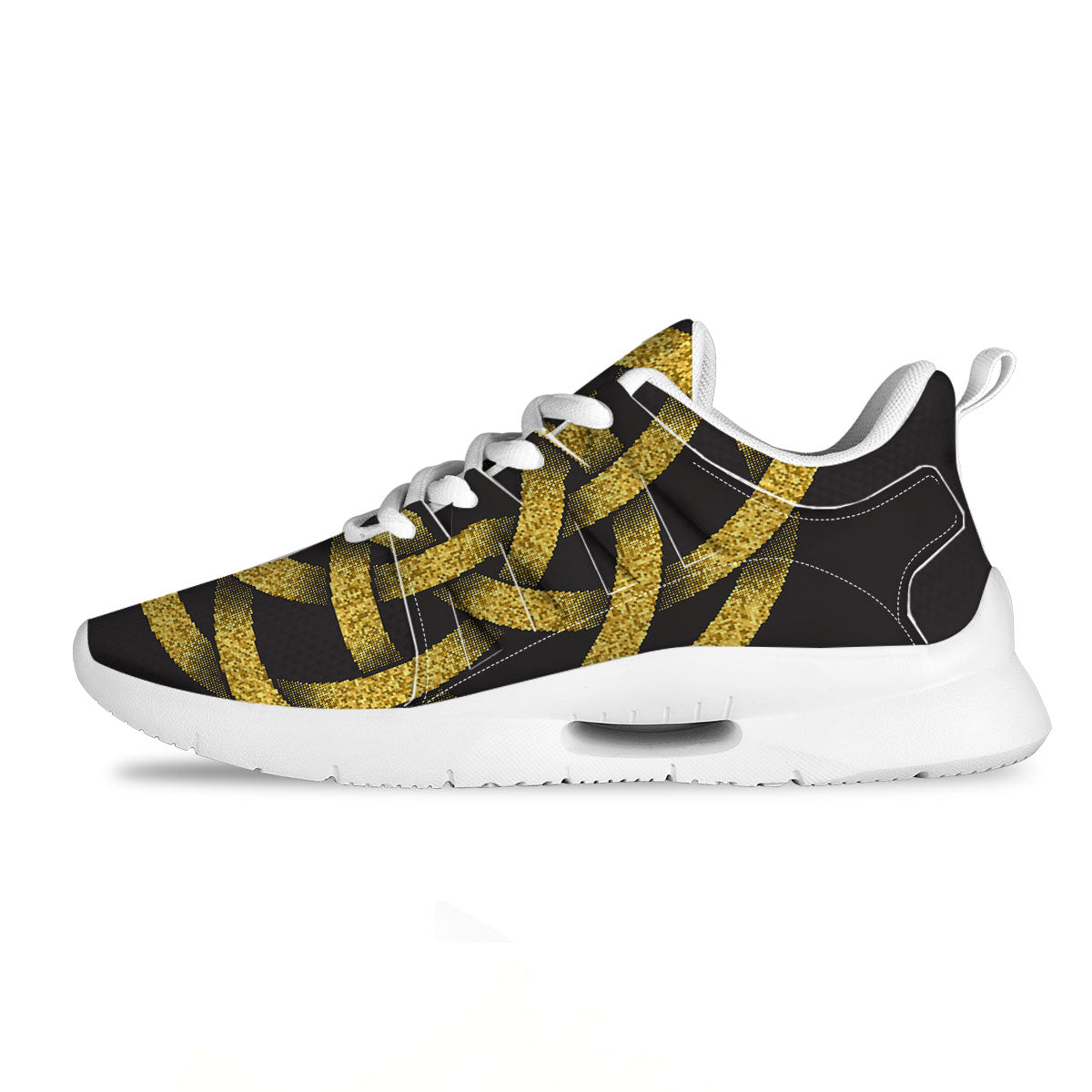 Celtic Knot Symbol Gold Circle Print Tennis Shoes-grizzshop