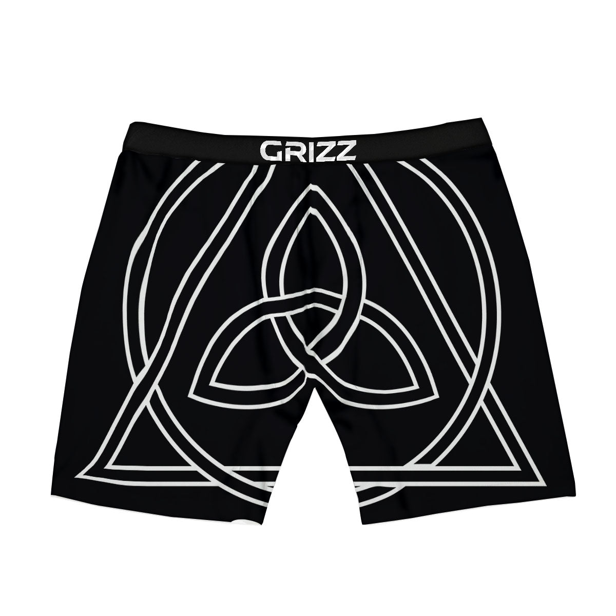 Celtic Knot White And Black Print Boxer Briefs-grizzshop