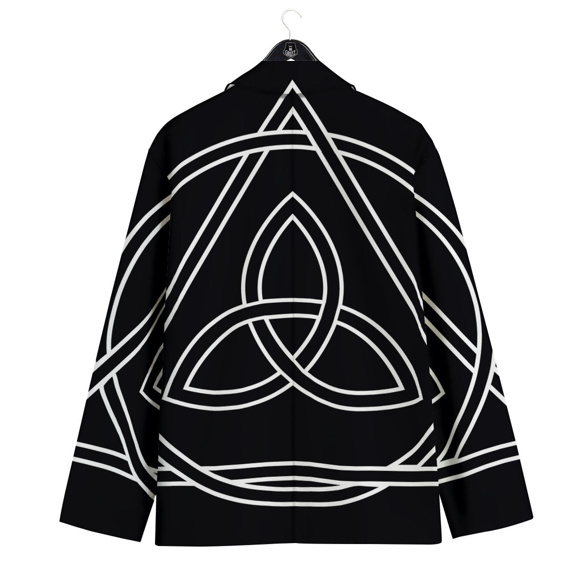 Celtic Knot White And Black Print Men's Sport Coat-grizzshop