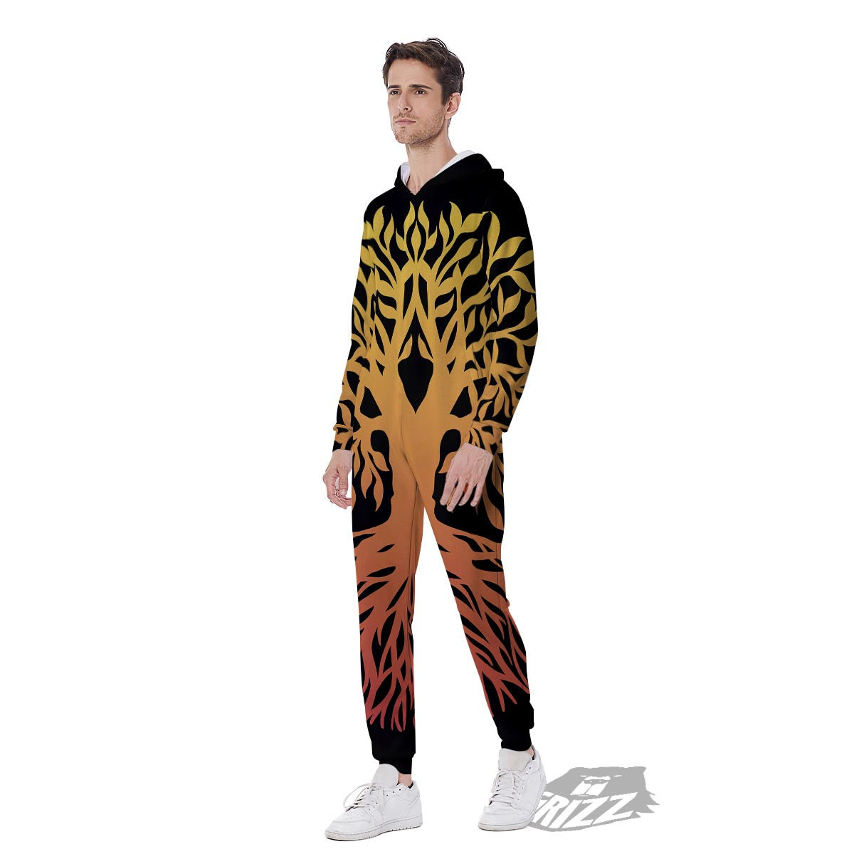 Celtic Symbol Tree Of Life Print Men's Jumpsuit-grizzshop