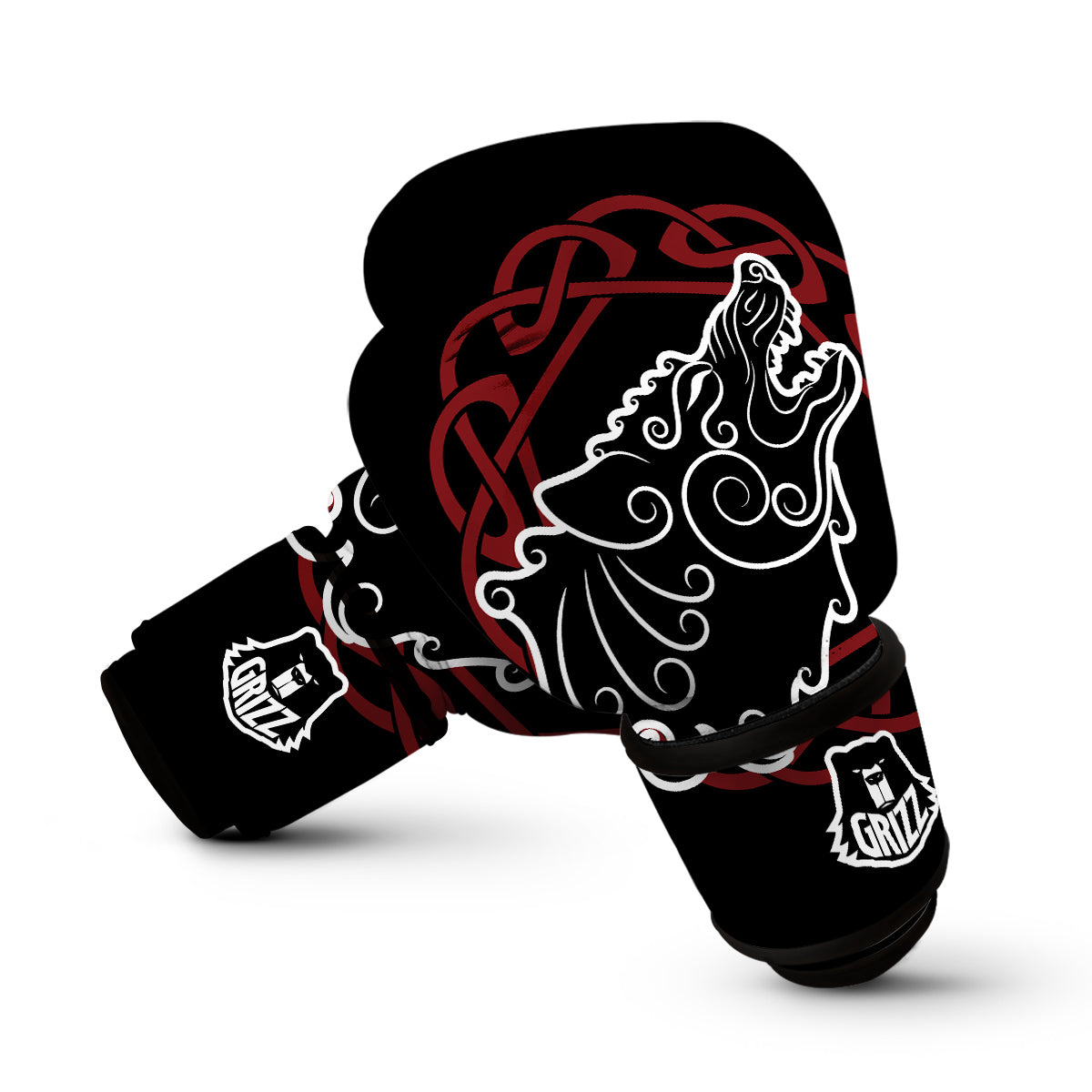 Celtic Wolf Viking Norse Boxing Gloves-grizzshop