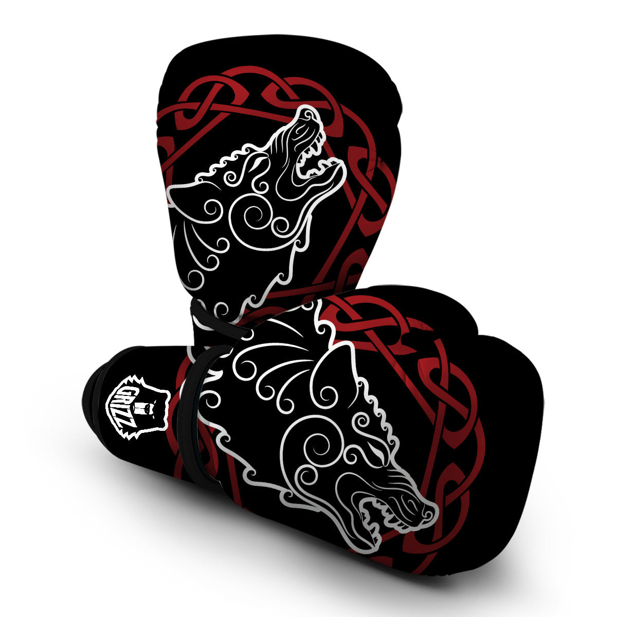 Celtic Wolf Viking Norse Boxing Gloves-grizzshop