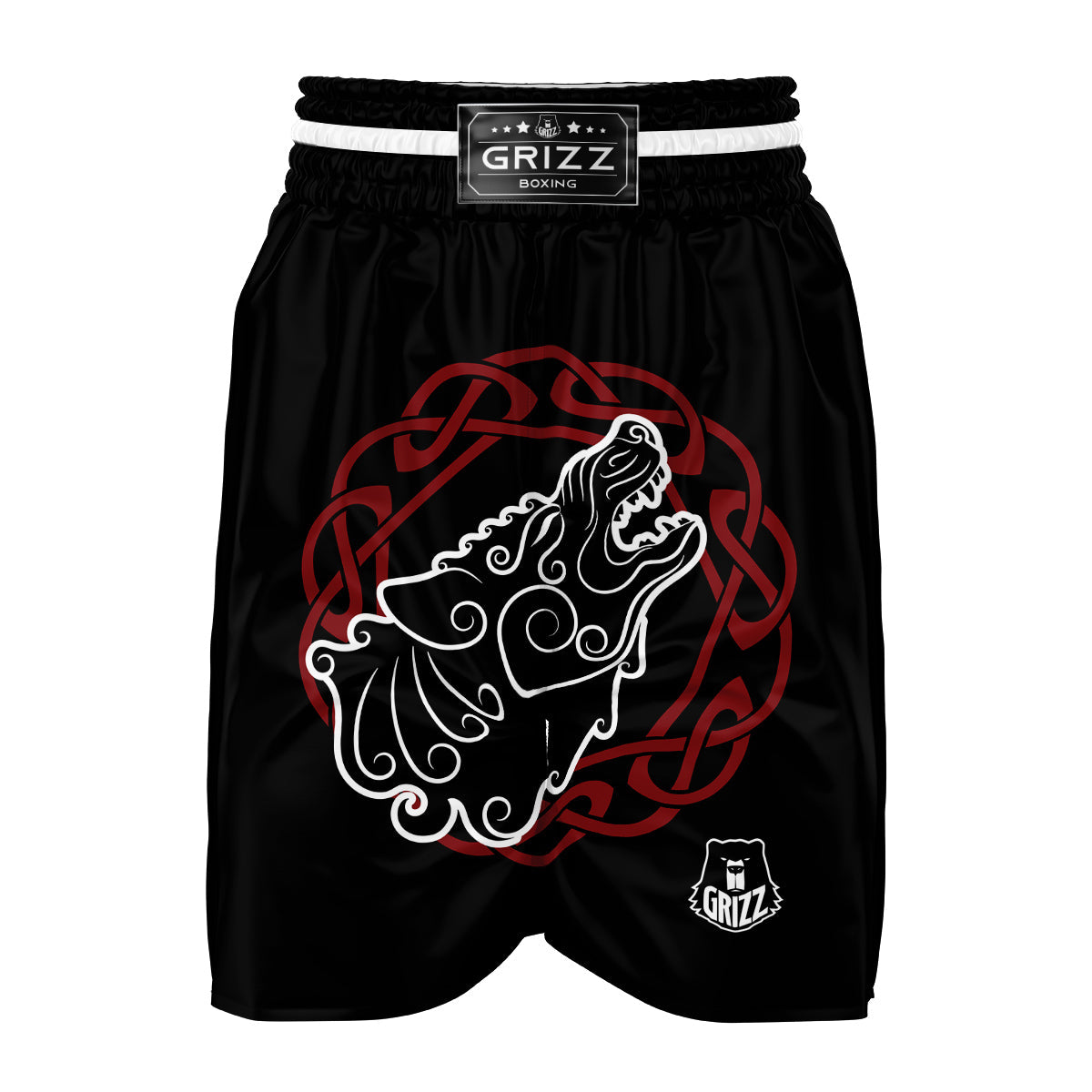 Celtic Wolf Viking Norse Boxing Shorts-grizzshop