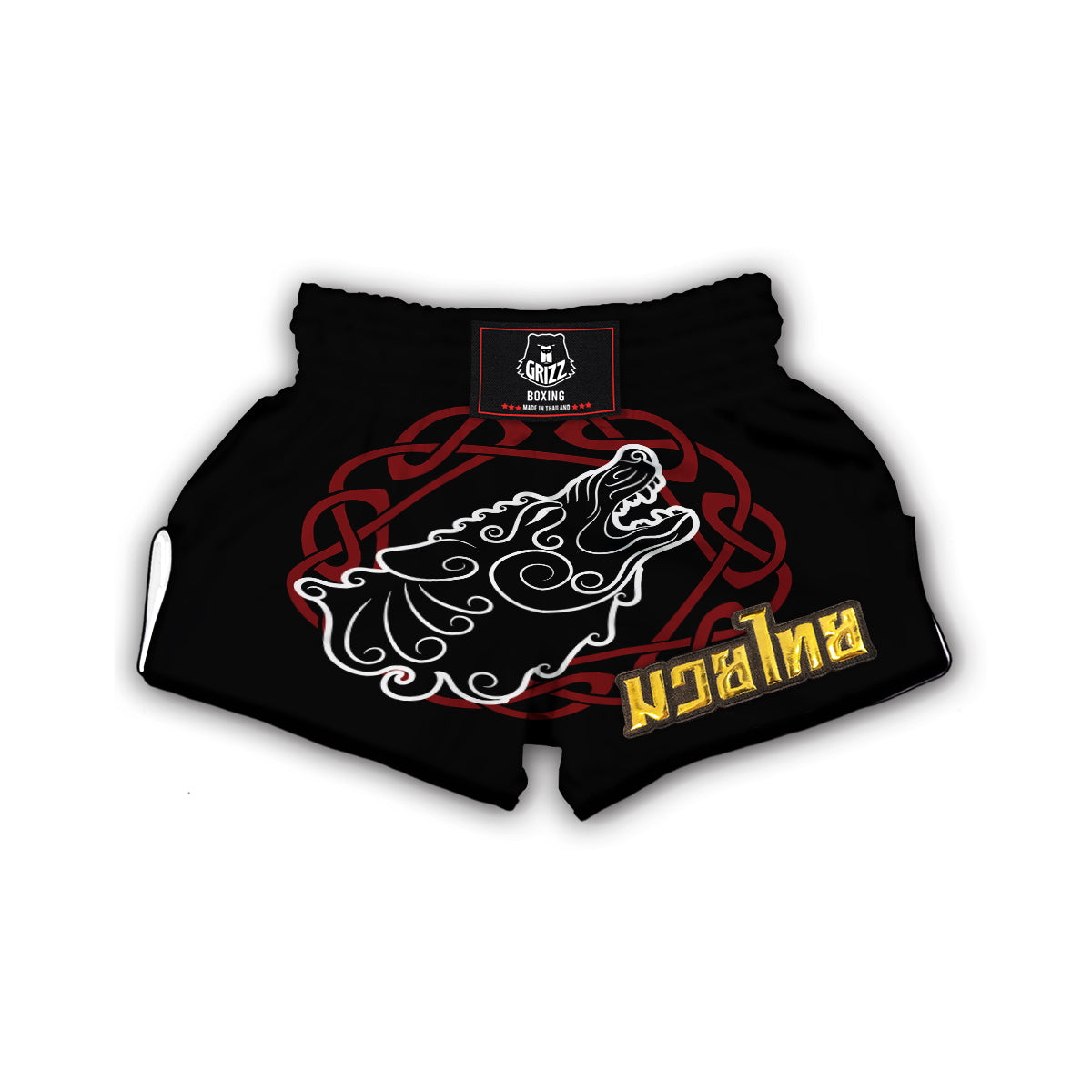 Celtic Wolf Viking Norse Muay Thai Boxing Shorts-grizzshop