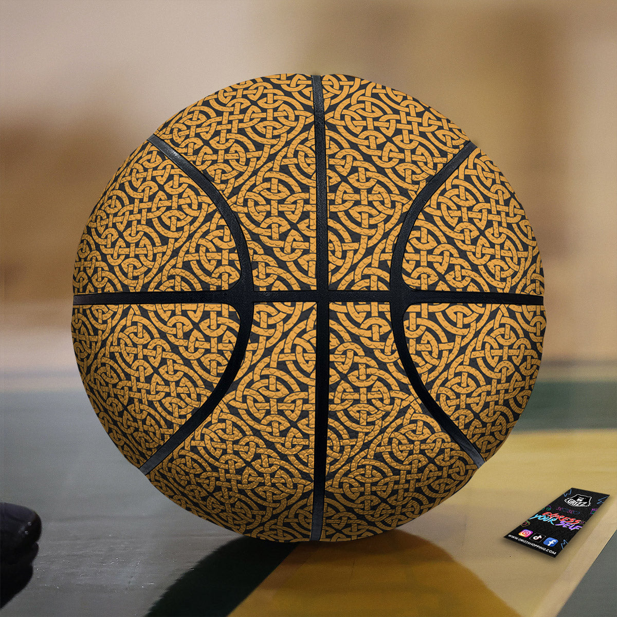 Celtic Knot Print Pattern Basketball
