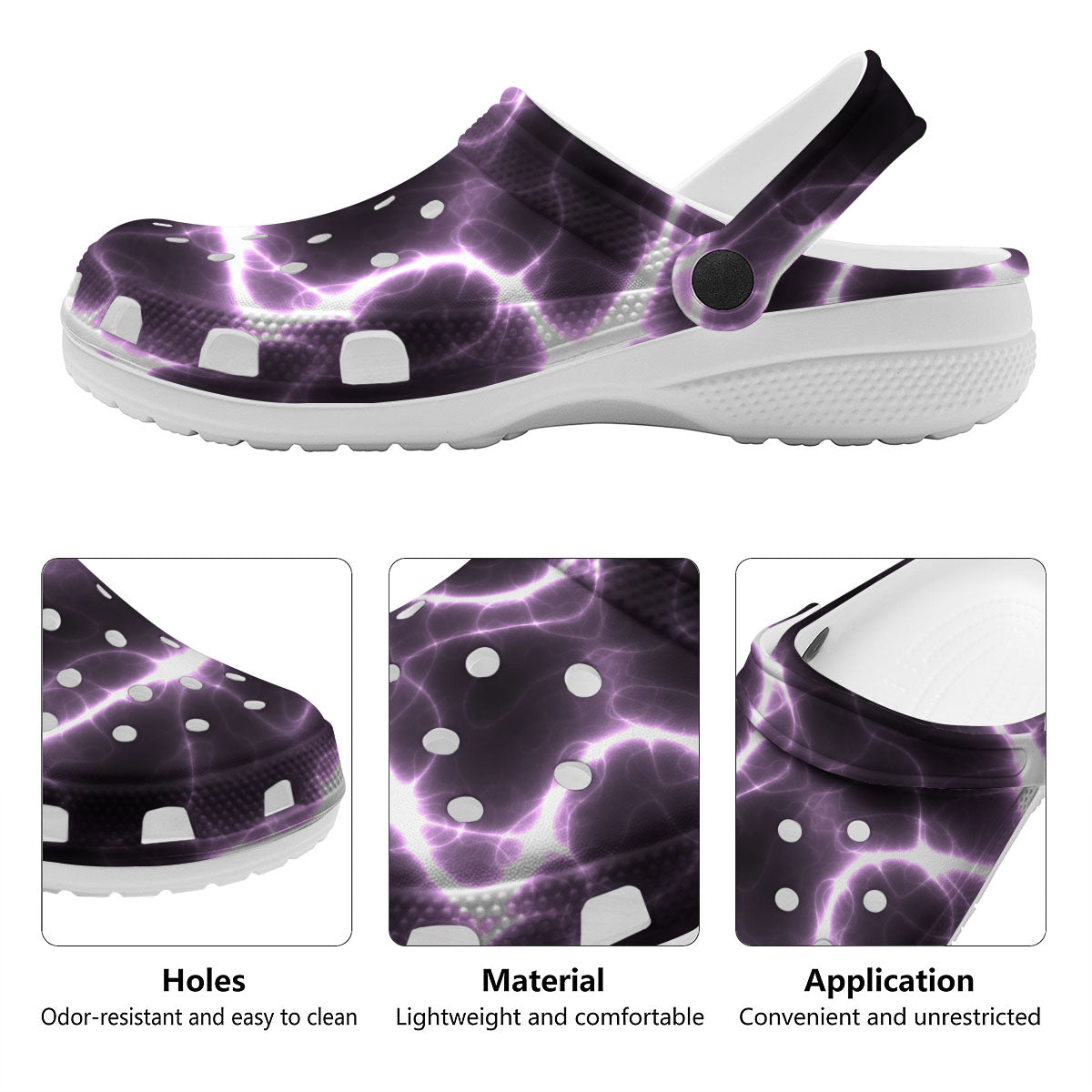 Chain Lightning Print Clog-grizzshop