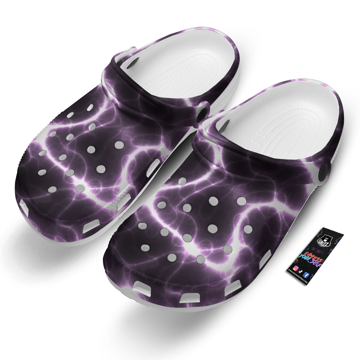 Chain Lightning Print Clog-grizzshop